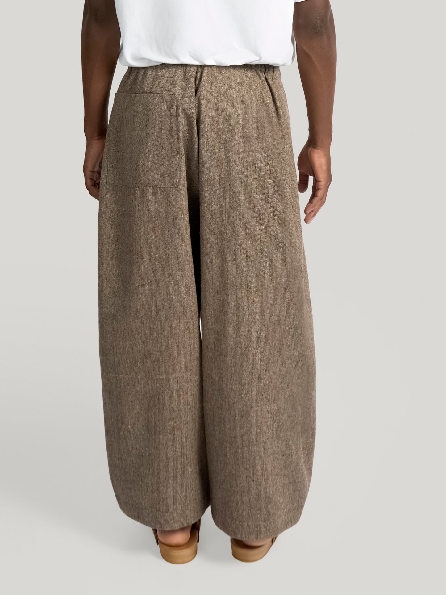 Fisherman Pant – Antique Herringbone Wool – Ash Brown