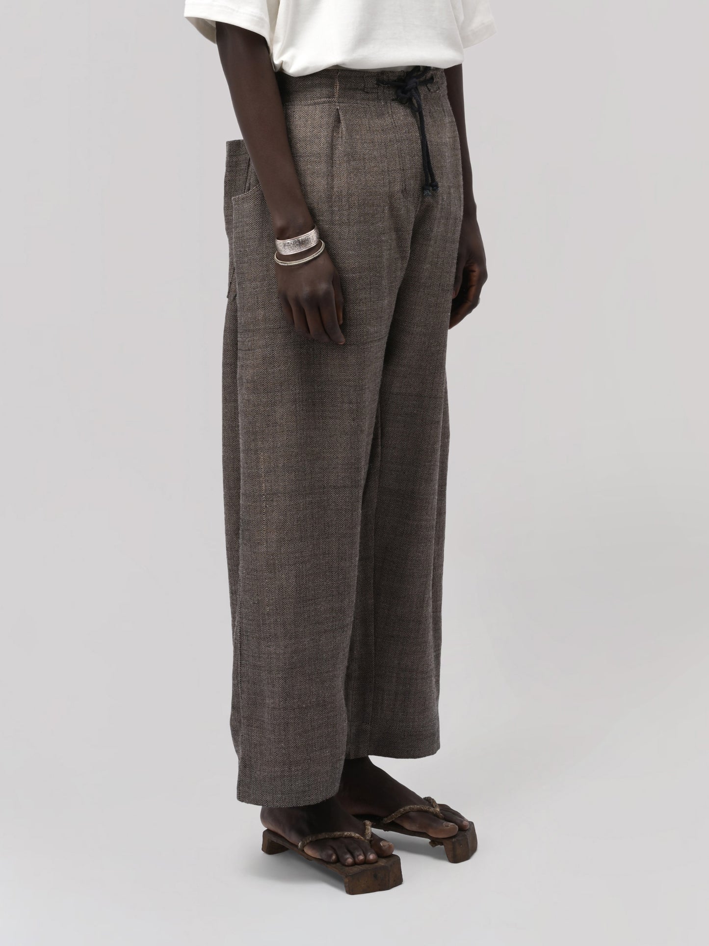 Farmer Pant – Handwoven Wool – Earthy Brown