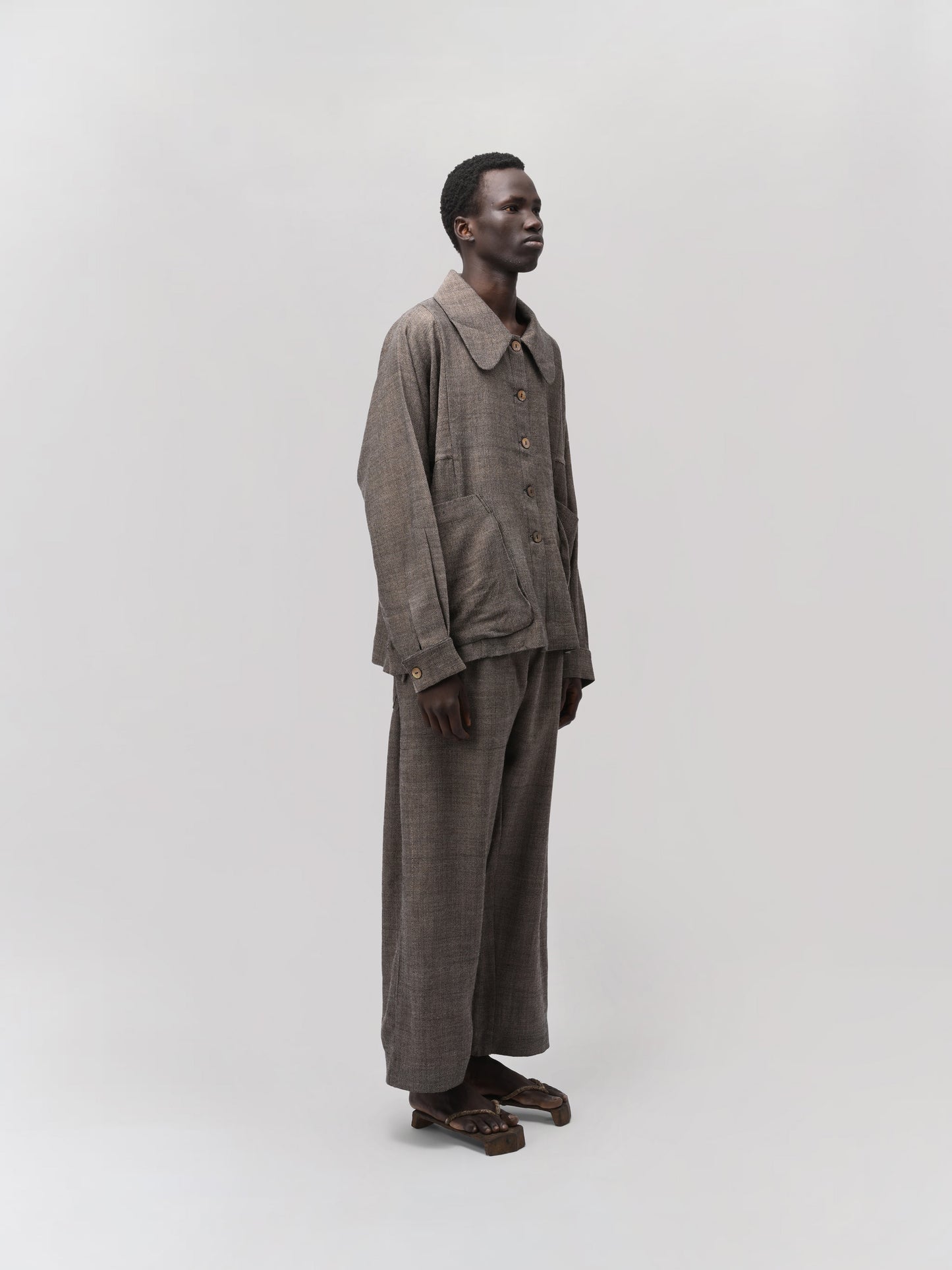 Farmer Pant – Handwoven Wool – Earthy Brown