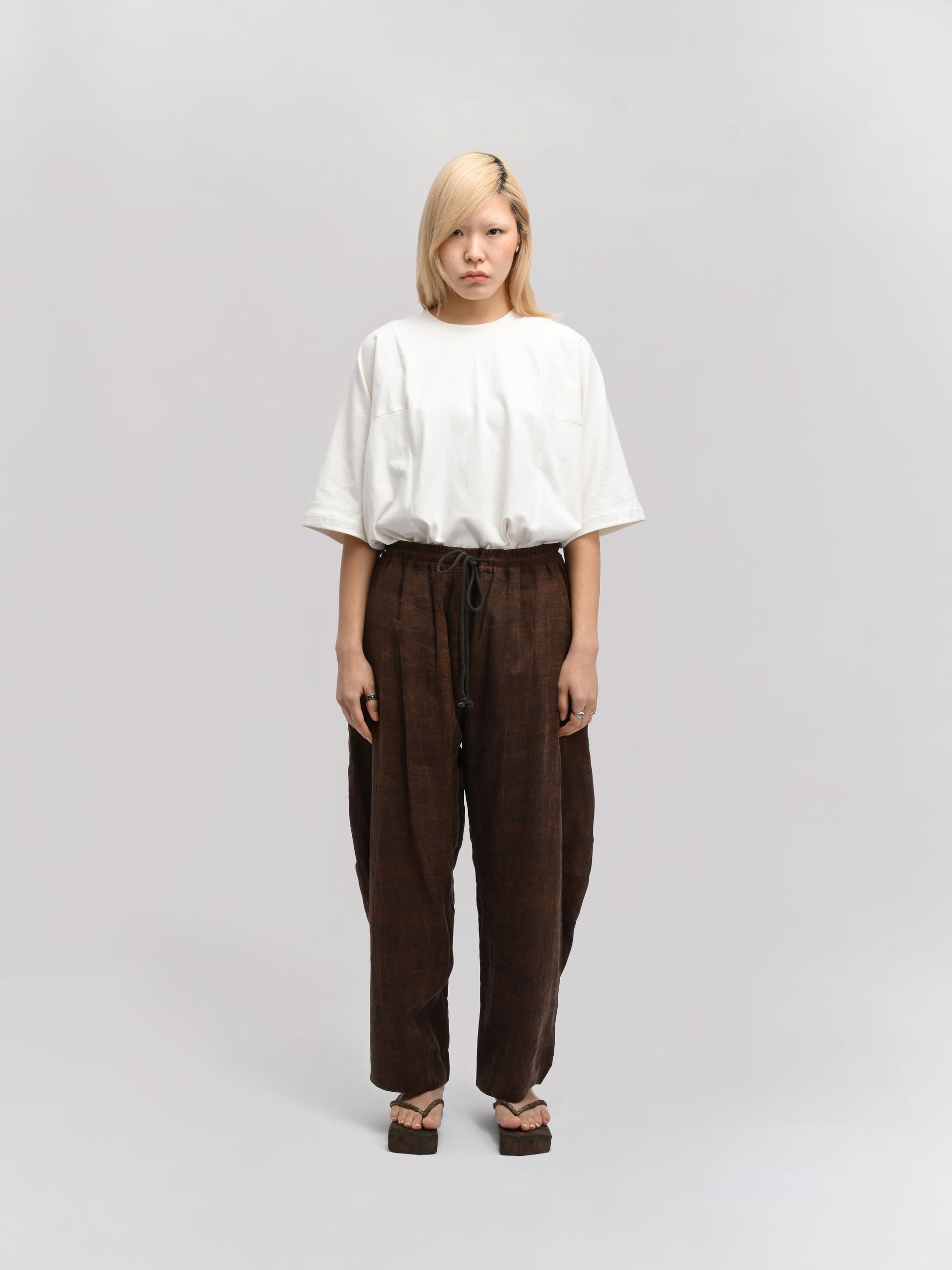 Beekeeper Pant – Mud-Dyed Ramie – Natural Brown