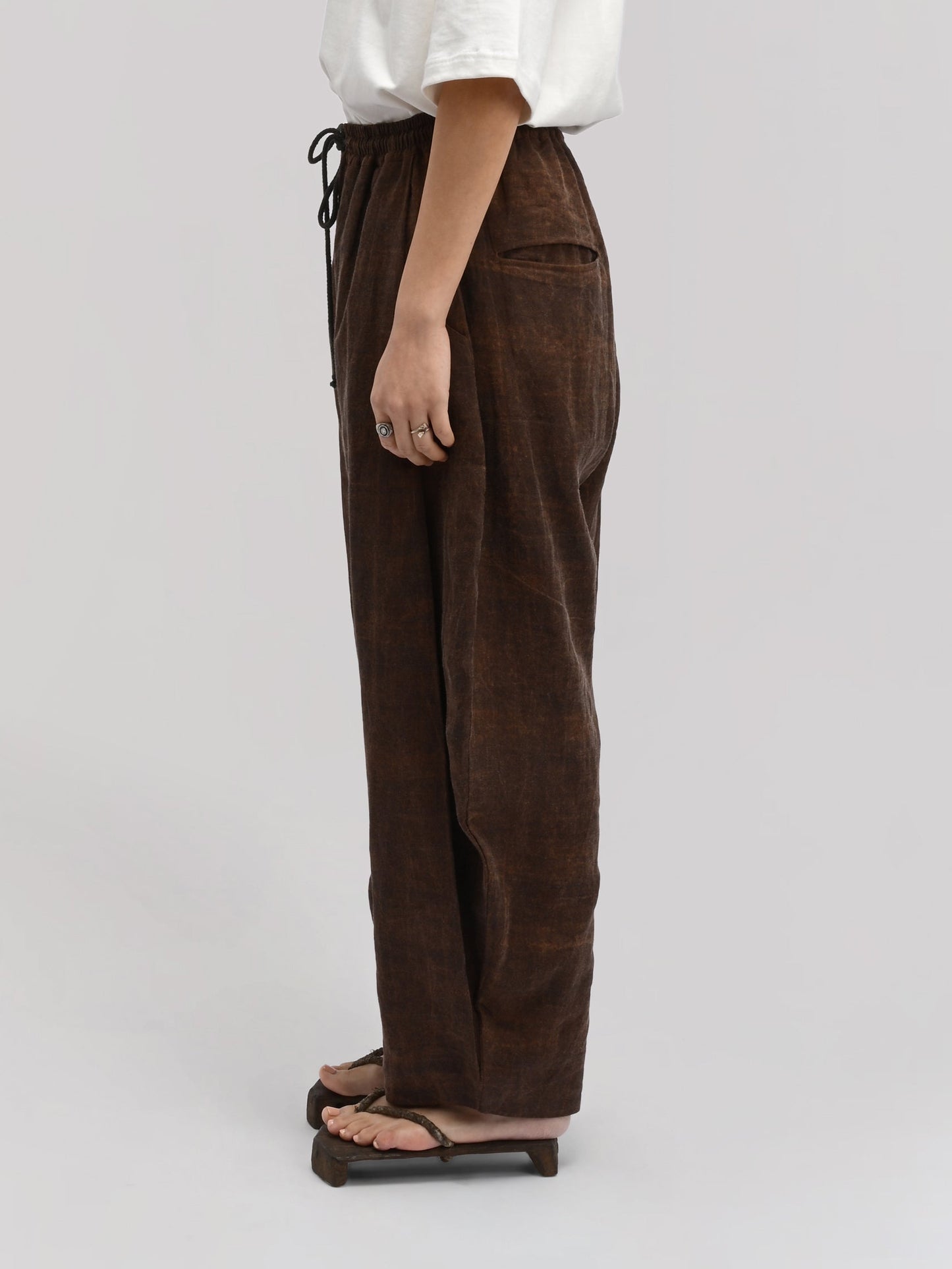 Beekeeper Pant – Mud-Dyed Ramie – Natural Brown