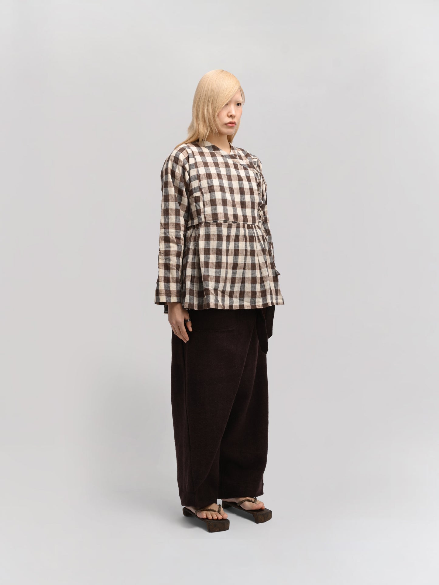 Shepherd Dress – Handwoven Cotton – Brown & Beige