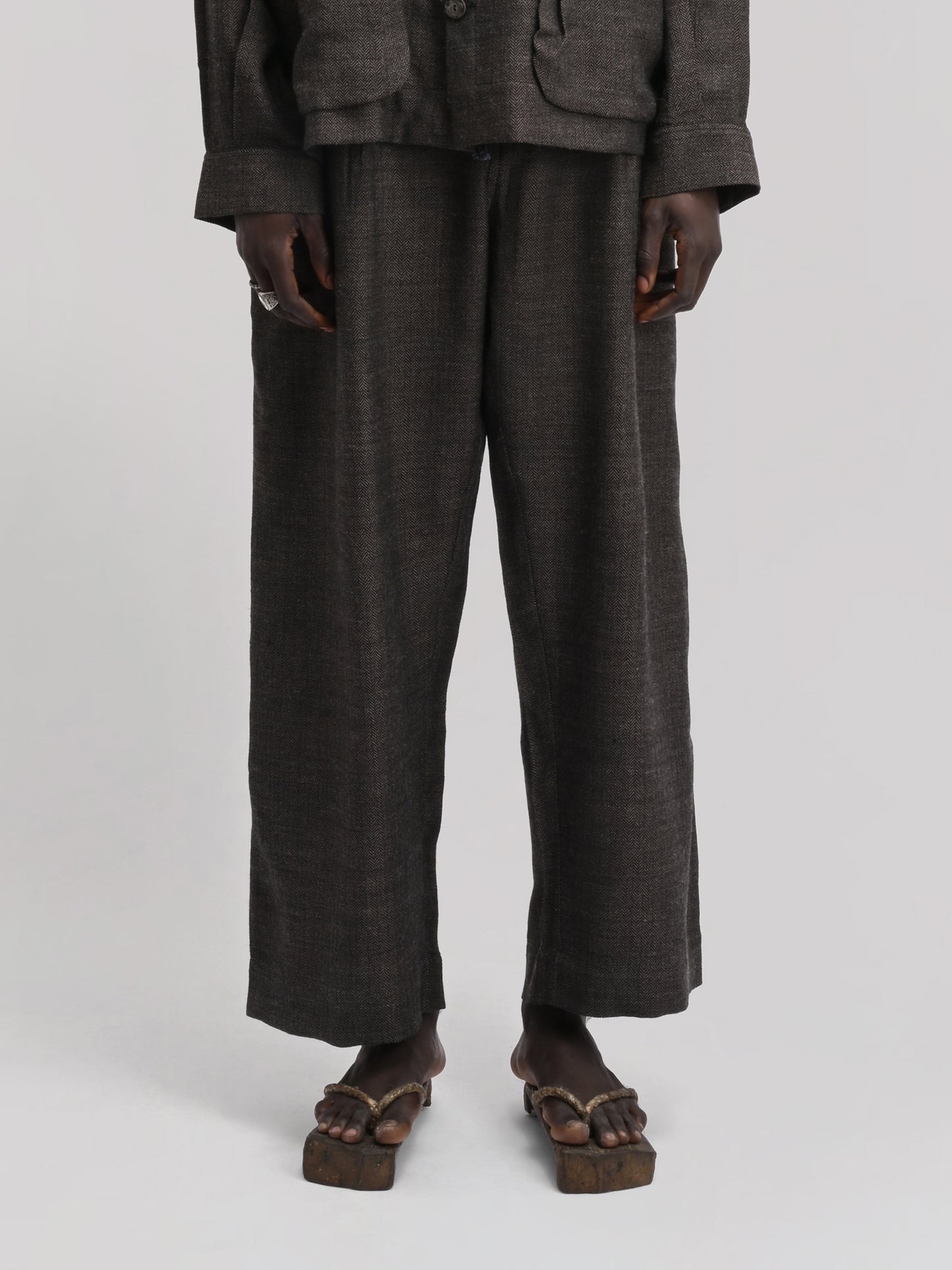 Farmer Pant – Handwoven Wool – Dark Brown