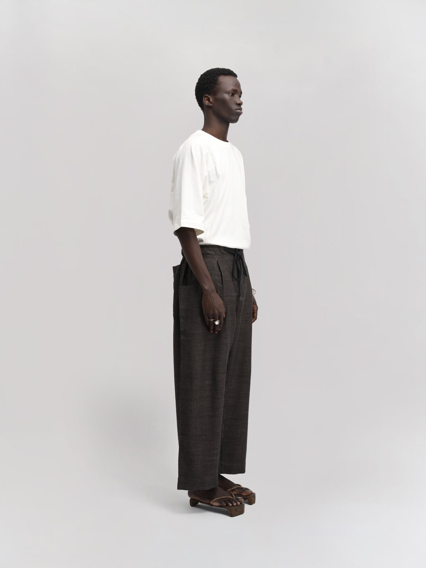 Farmer Pant – Handwoven Wool – Dark Brown