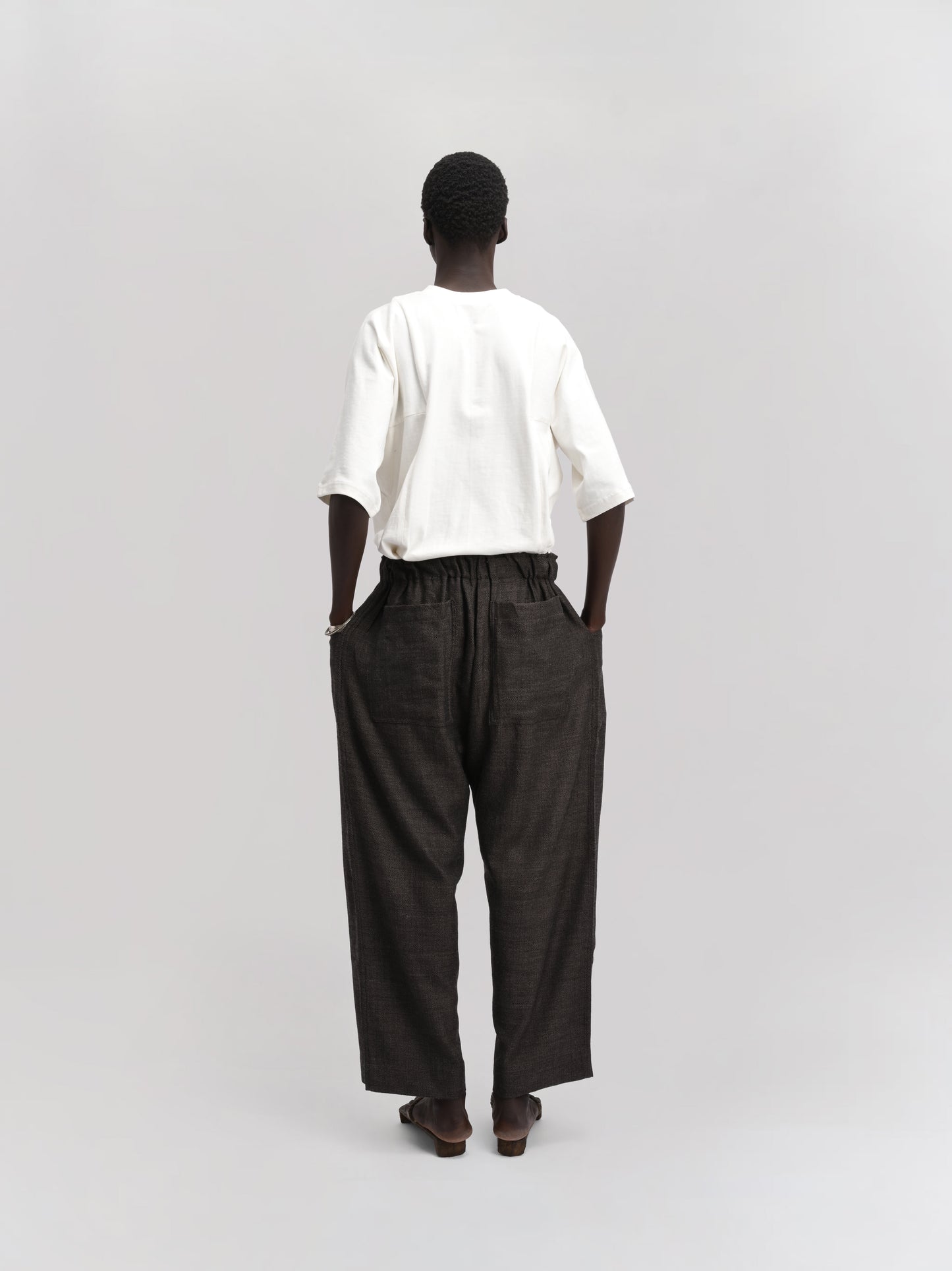 Farmer Pant – Handwoven Wool – Dark Brown