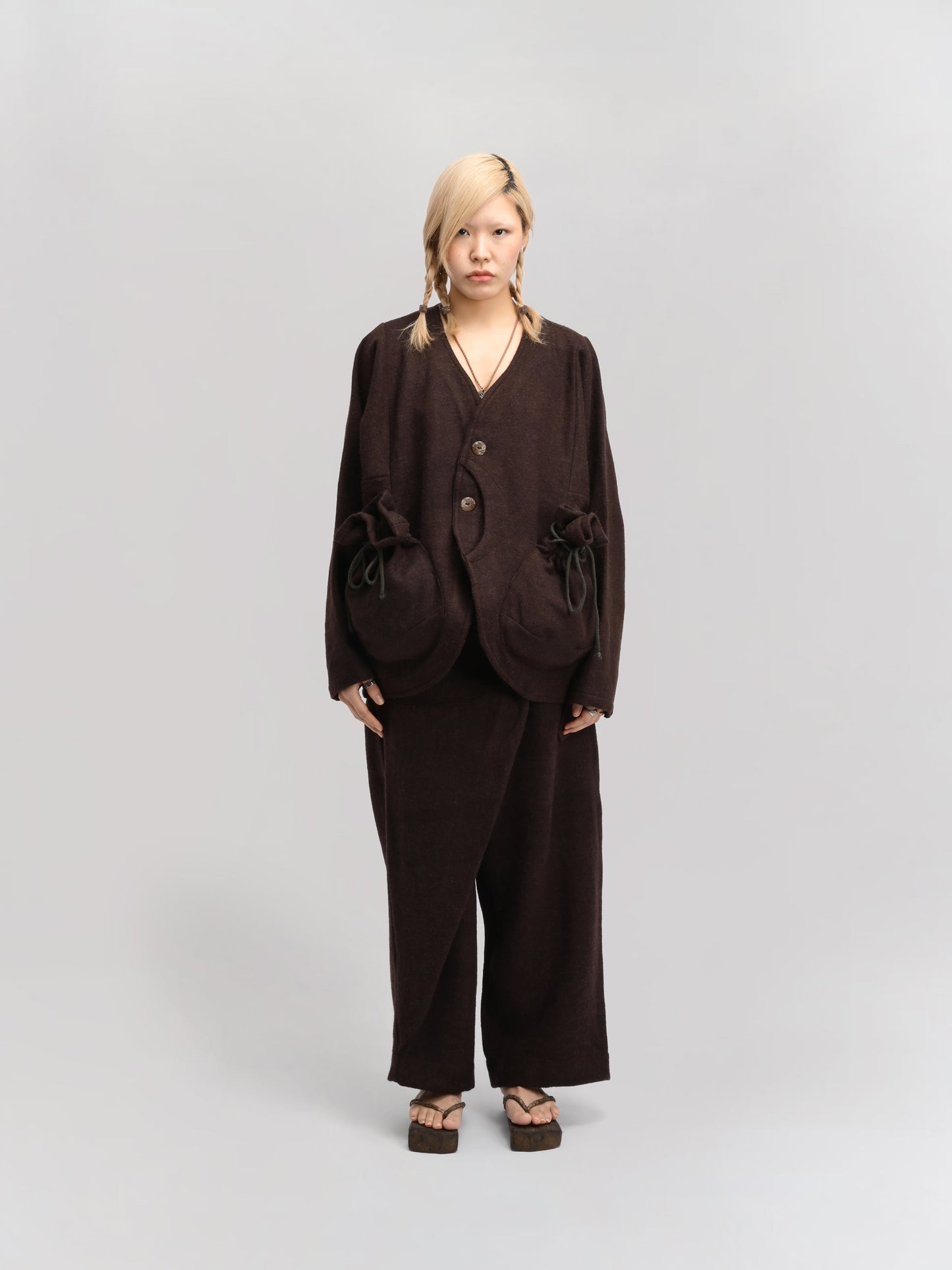 Beekeeper Jacket – Handwoven Yak Wool – Rich Brown