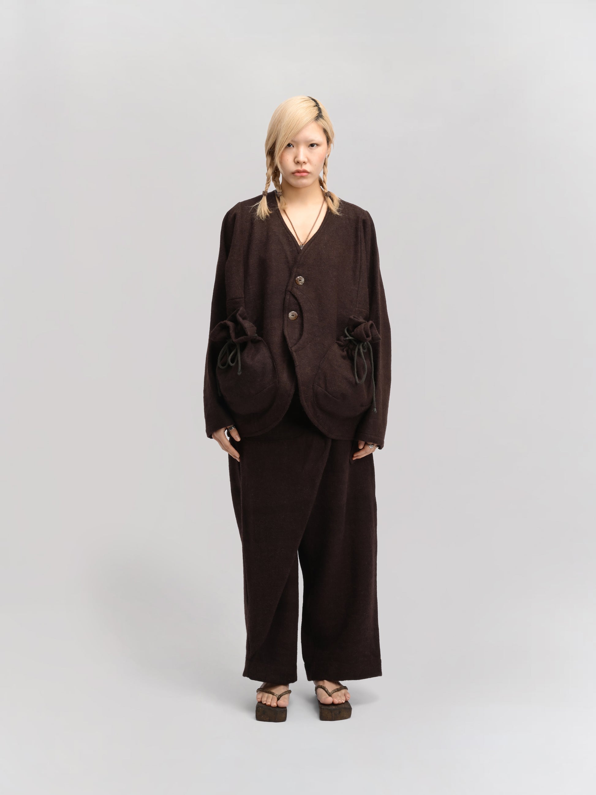 Beekeeper Jacket – Handwoven Yak Wool – Rich Brown