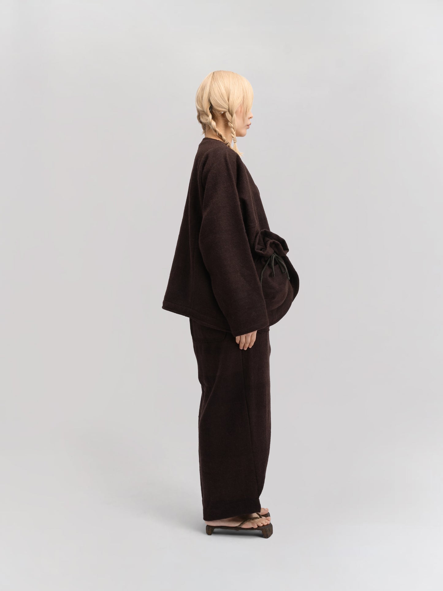 Beekeeper Jacket – Handwoven Yak Wool – Rich Brown