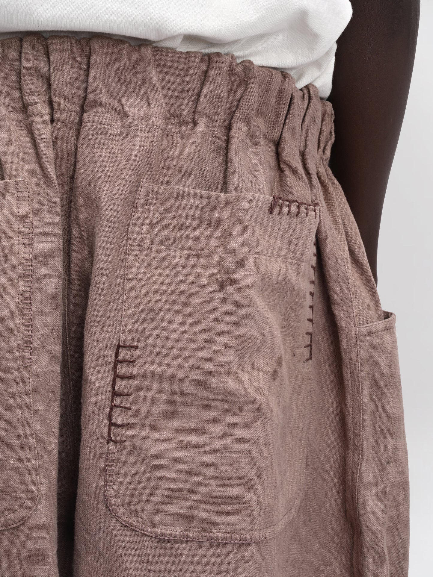 Fisherman Pant – Linen Cotton Blend – Clay Brown