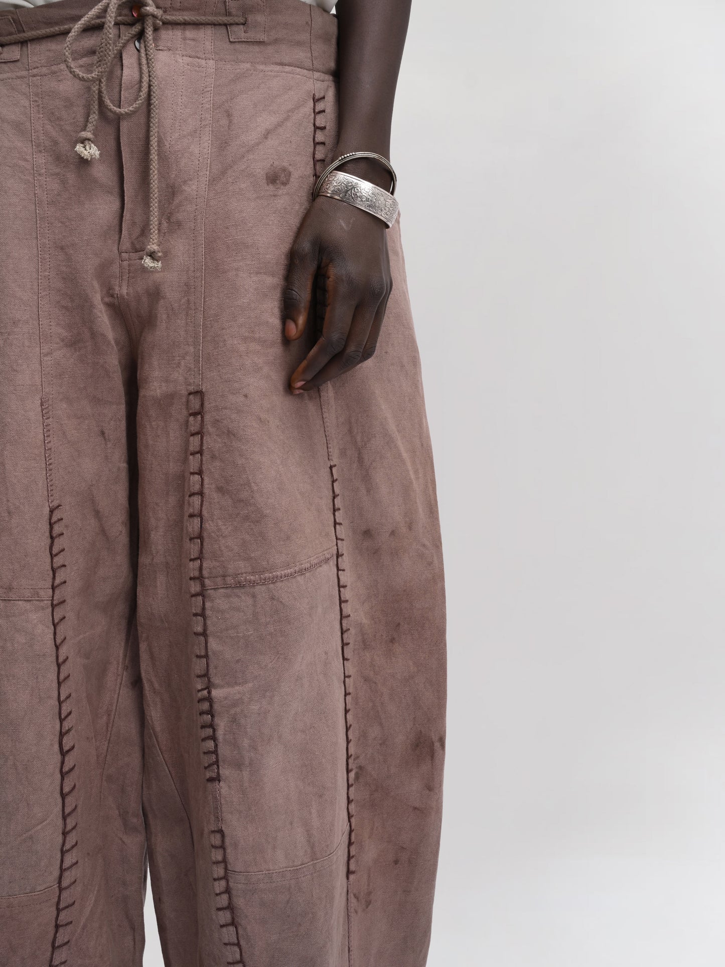 Fisherman Pant – Linen Cotton Blend – Clay Brown