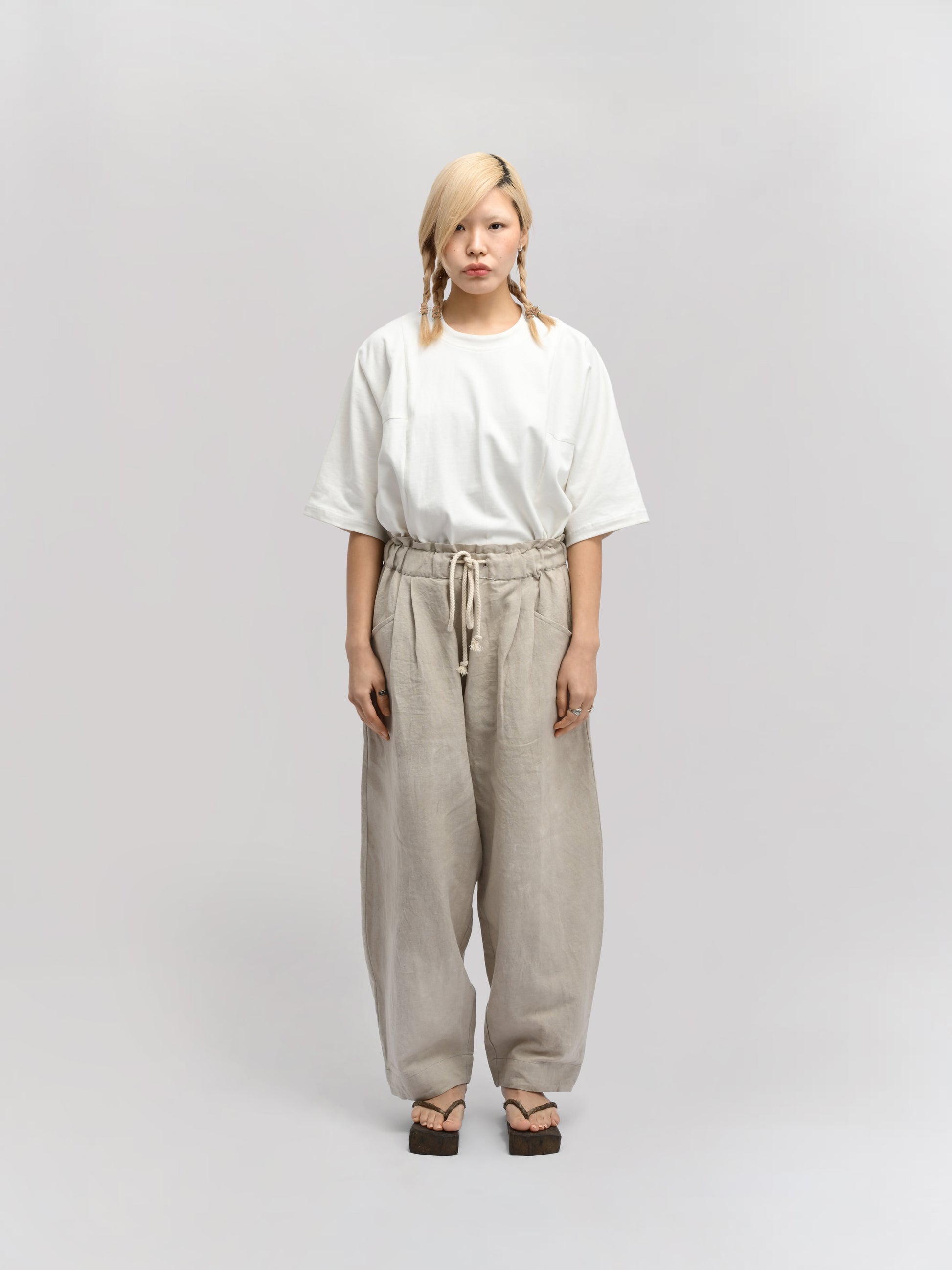 Sailor Pant – Linen Cotton Blend – Dyed Grey
