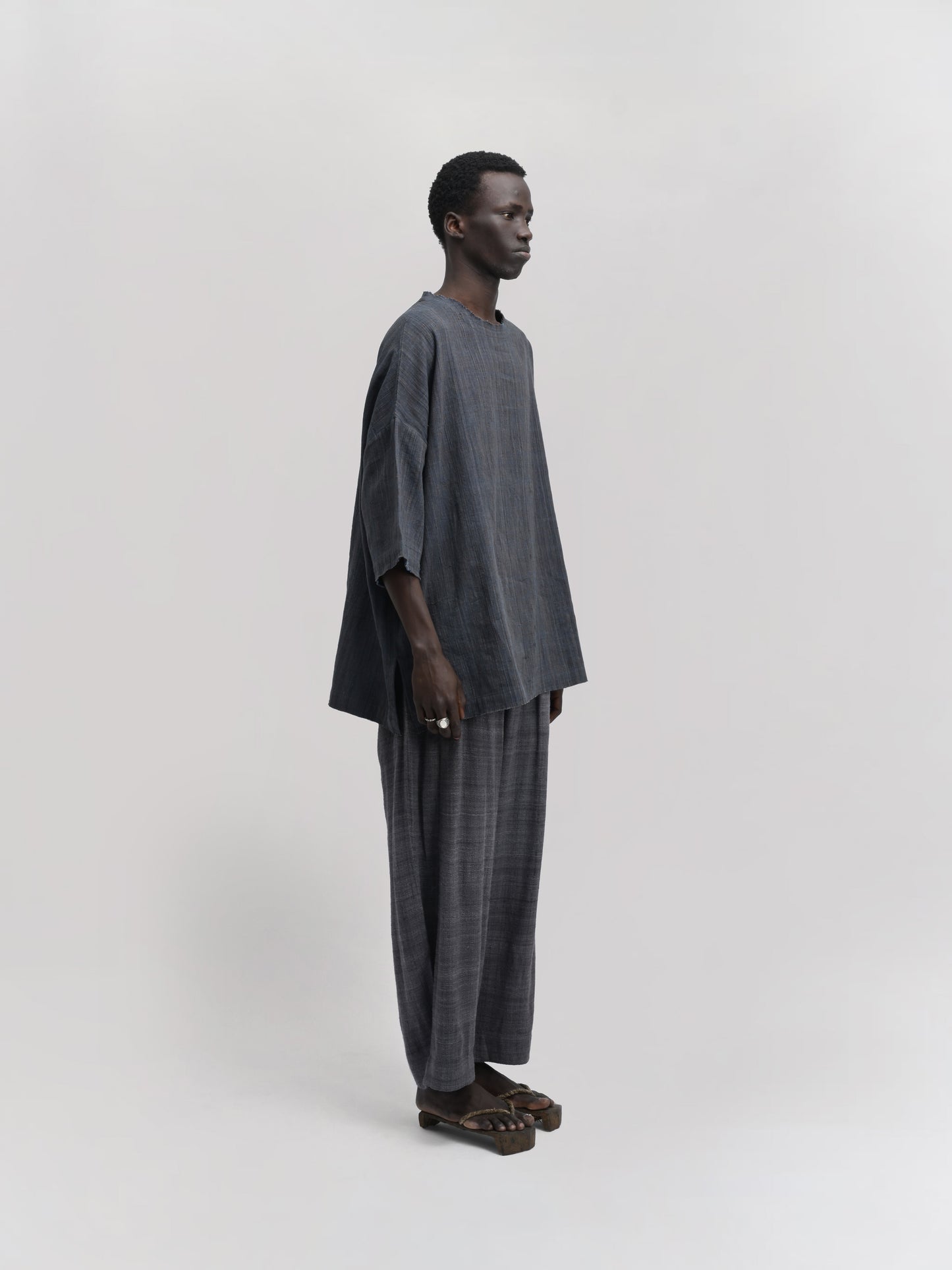 Beekeeper Shirt – Handwoven Cotton – Gray