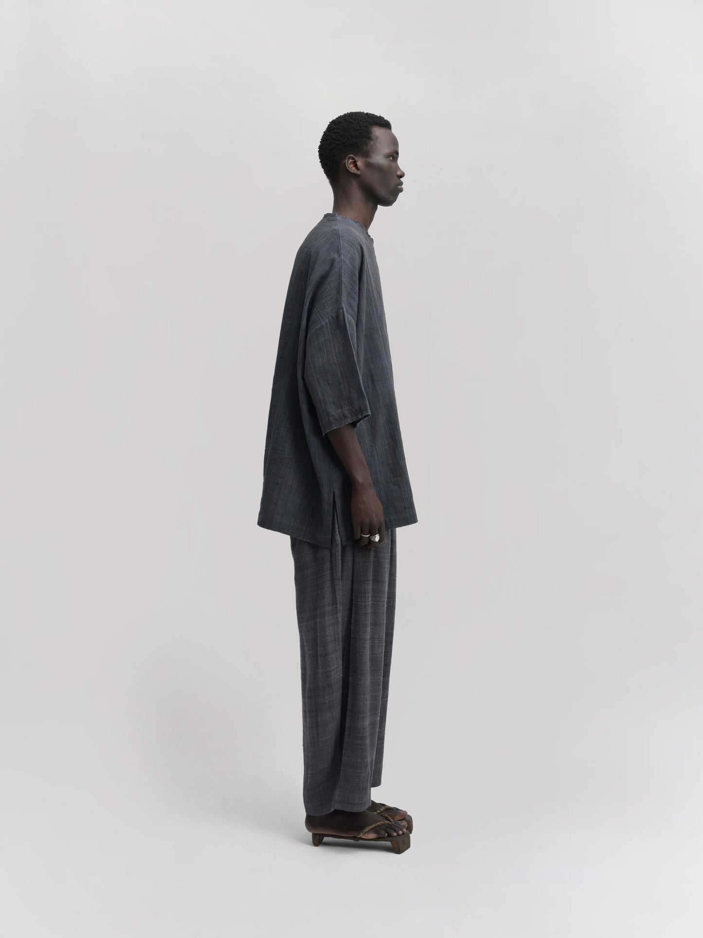 Beekeeper Shirt – Handwoven Cotton – Gray