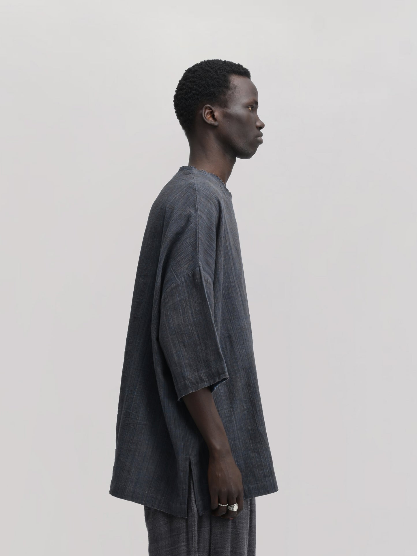 Beekeeper Shirt – Handwoven Cotton – Gray