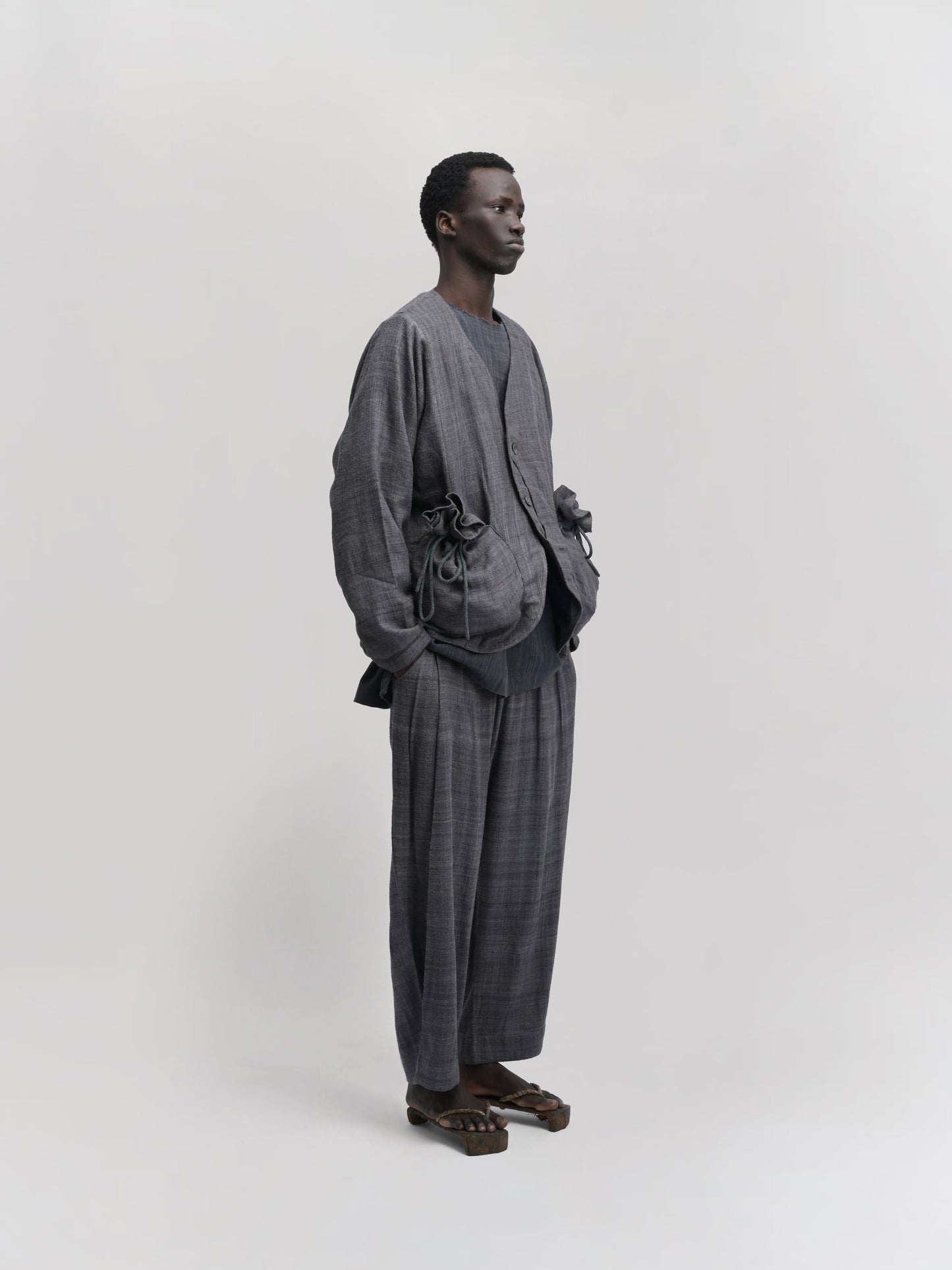 Beekeeper Jacket – Handwoven Eri Silk – Charcoal Grey