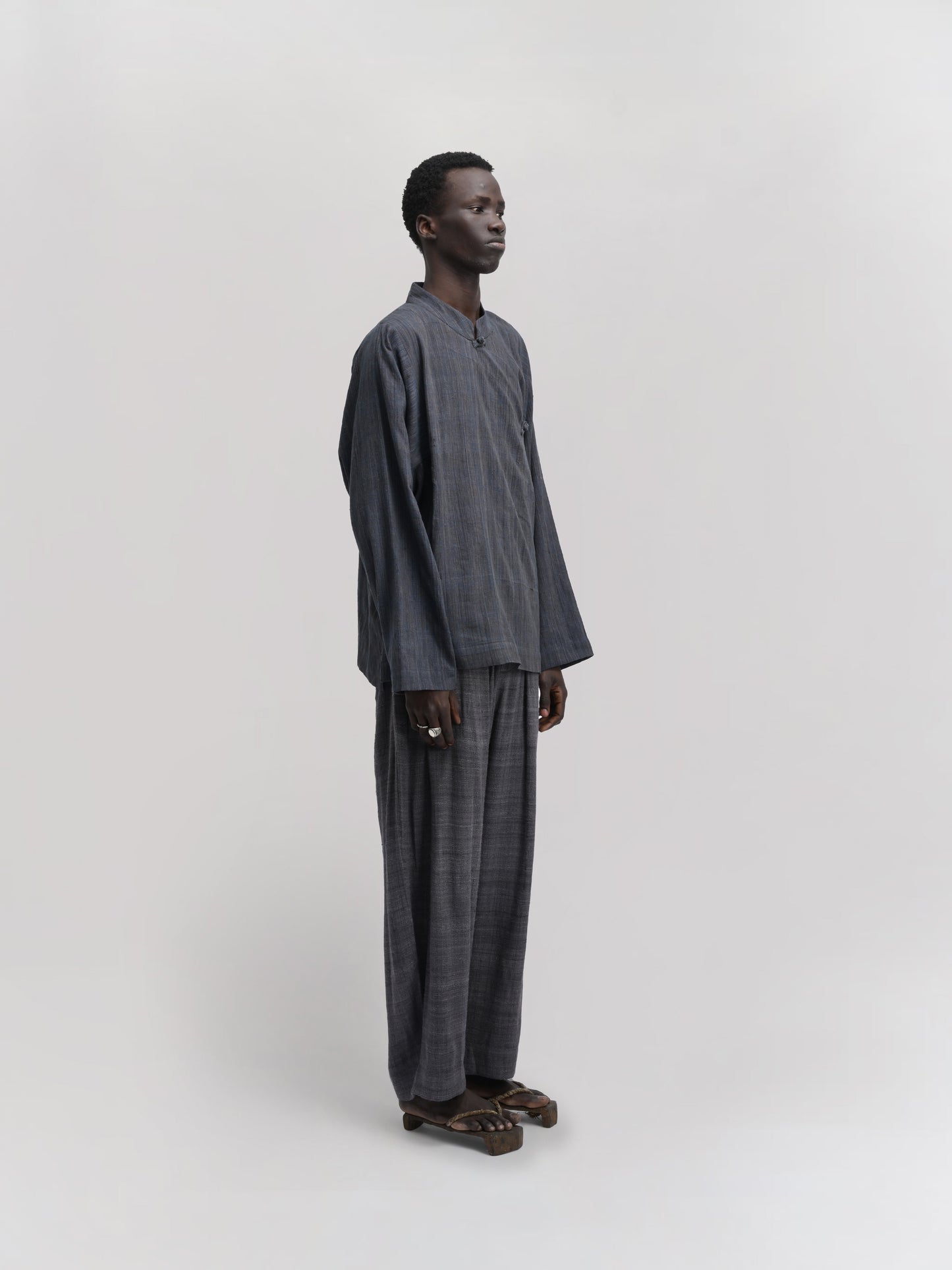 Shepherd Jacket – Handwoven Cotton – Gray