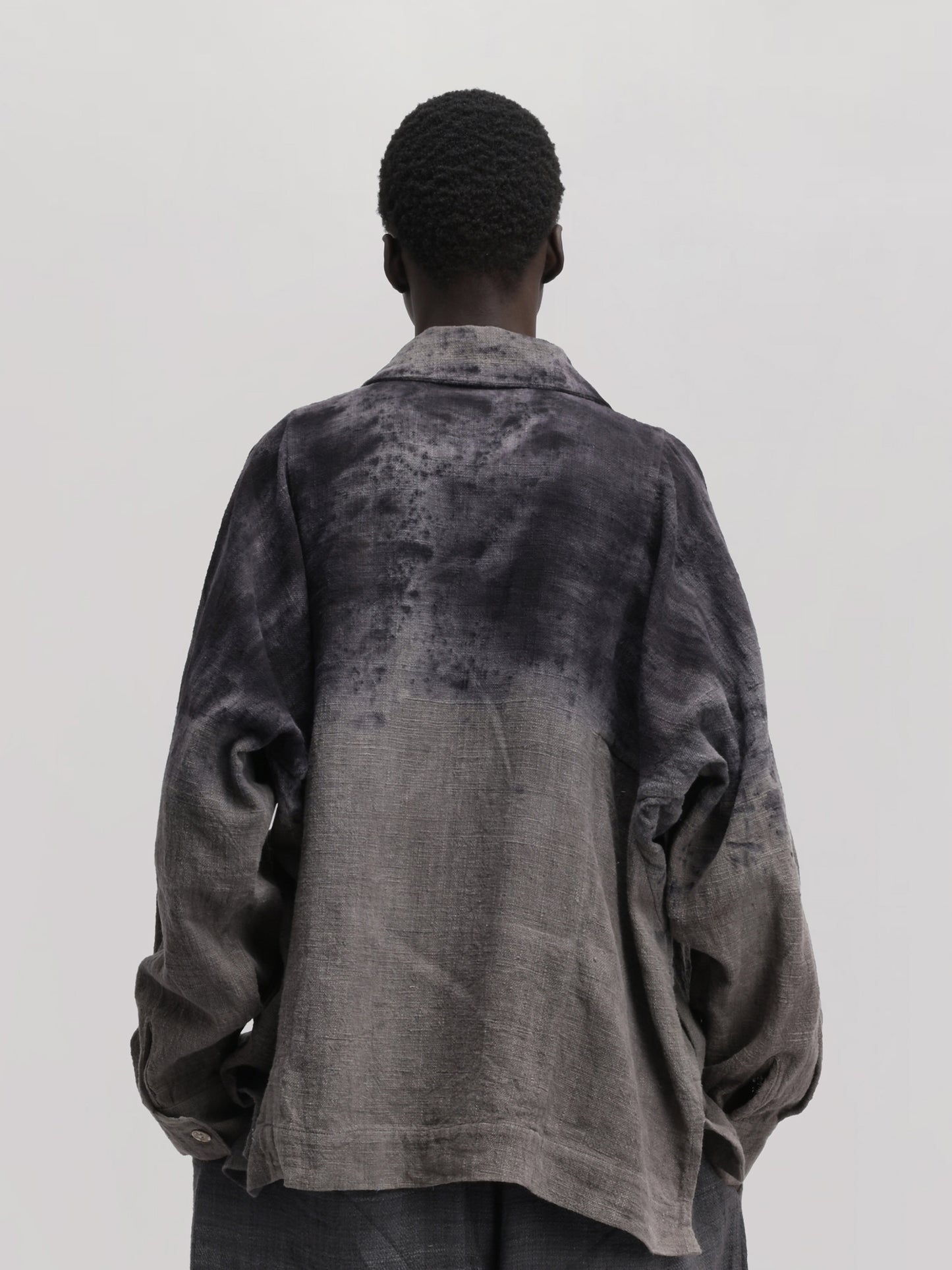 Farmer Jacket – Indigenous Cotton – Dyed Black & Grey