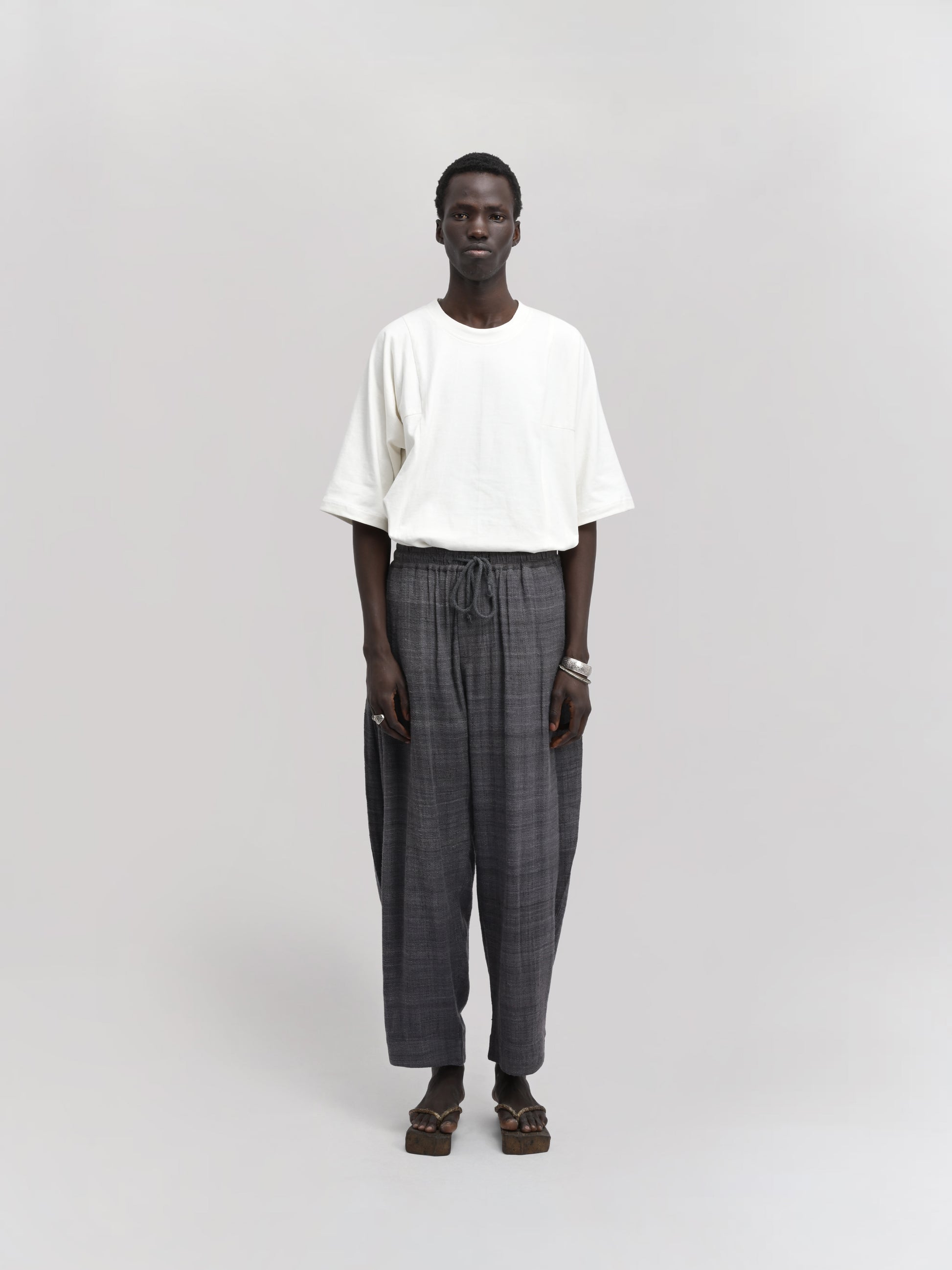 Beekeeper Pant – Handwoven Eri Silk – Deep Blue