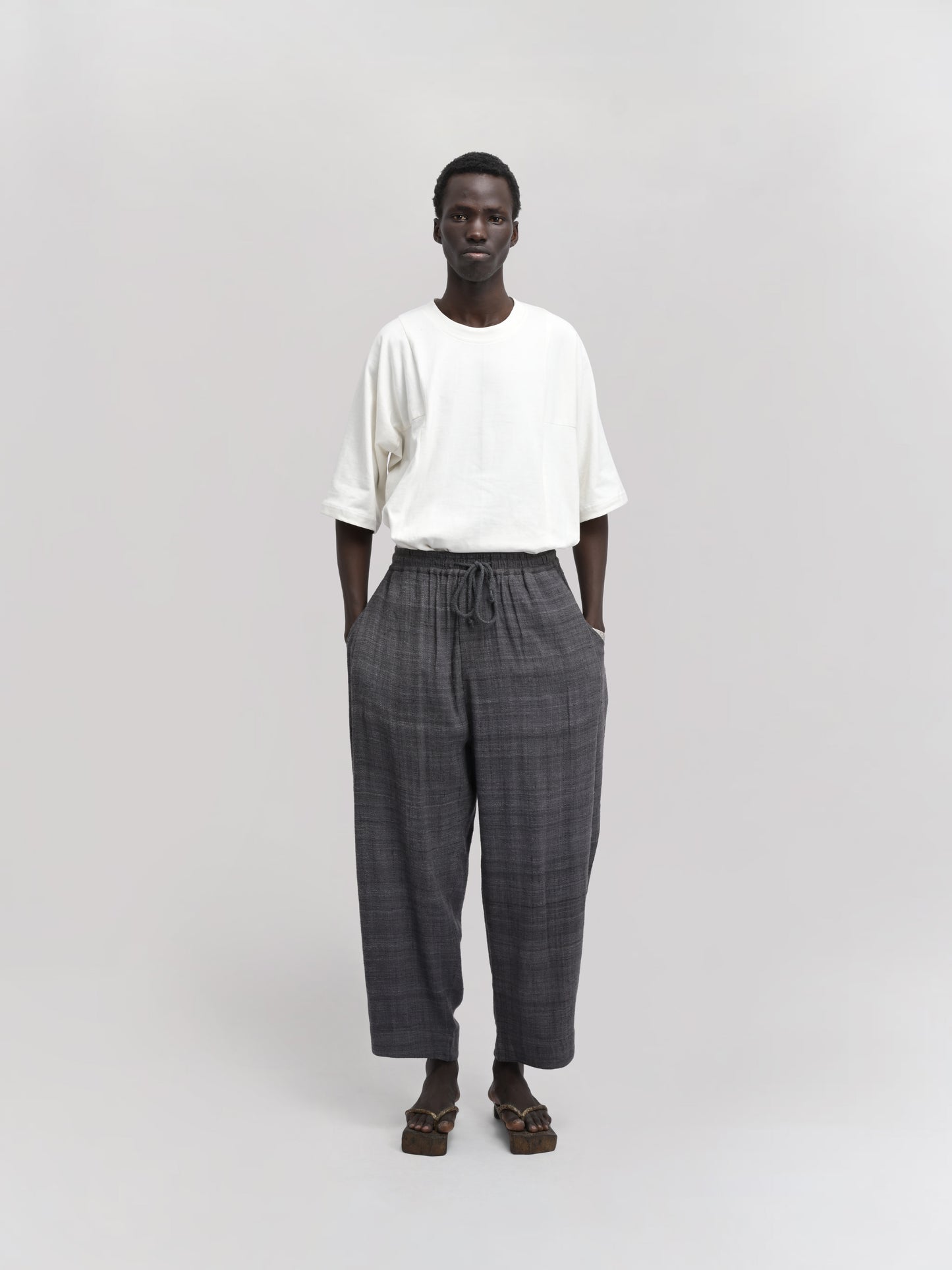 Beekeeper Pant – Handwoven Eri Silk – Deep Blue