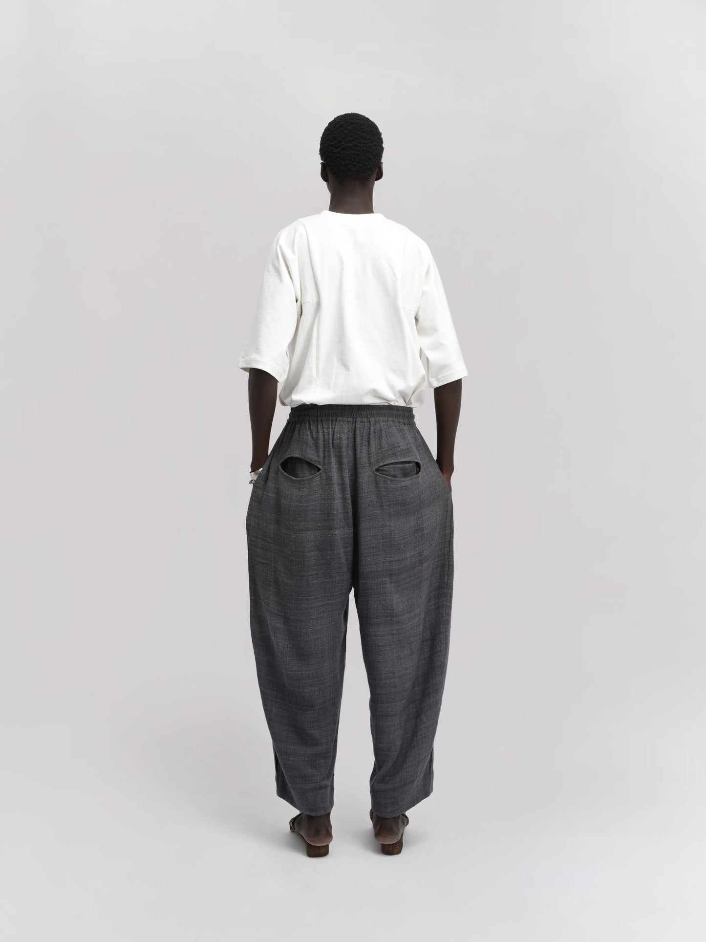 Beekeeper Pant – Handwoven Eri Silk – Deep Blue