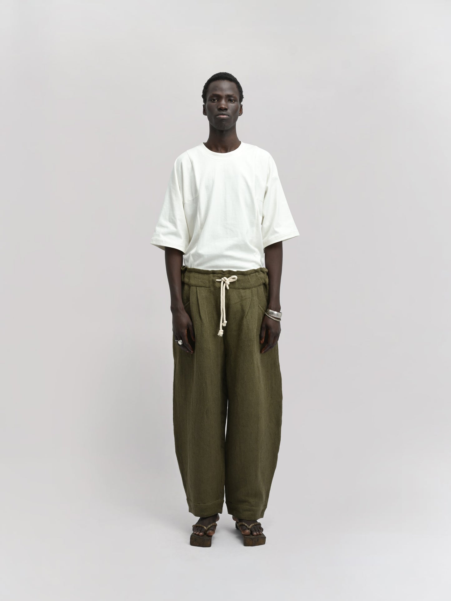 Sailor Pant – Handwoven Cotton – Dyed Green