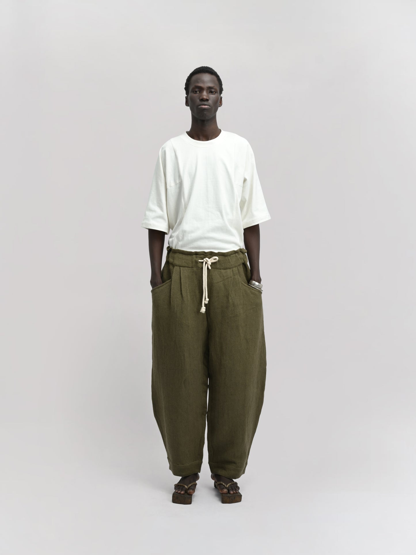 Sailor Pant – Handwoven Cotton – Dyed Green