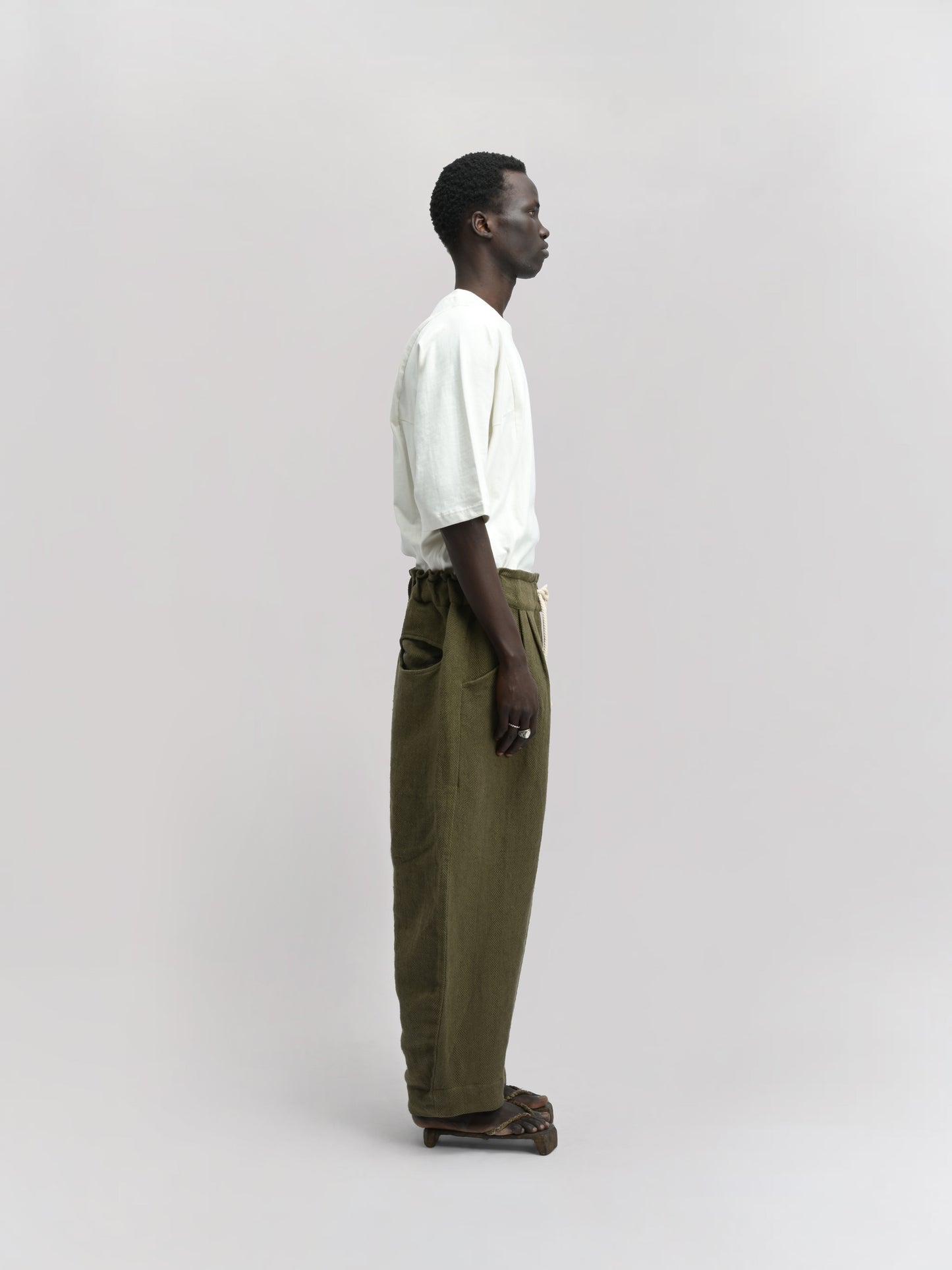 Sailor Pant – Handwoven Cotton – Dyed Green