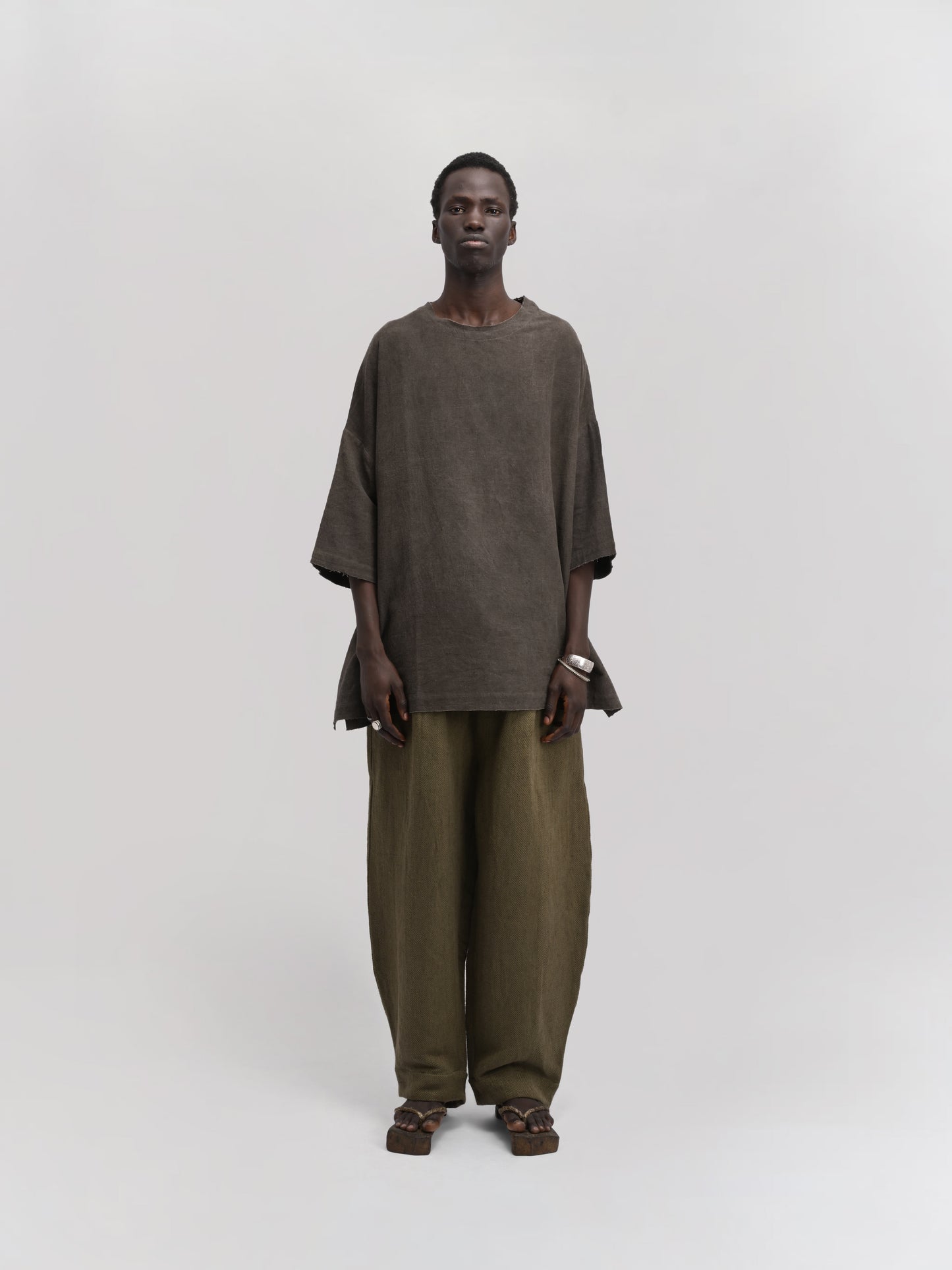 Beekeeper Shirt – Handwoven Cotton – Dyed Grey