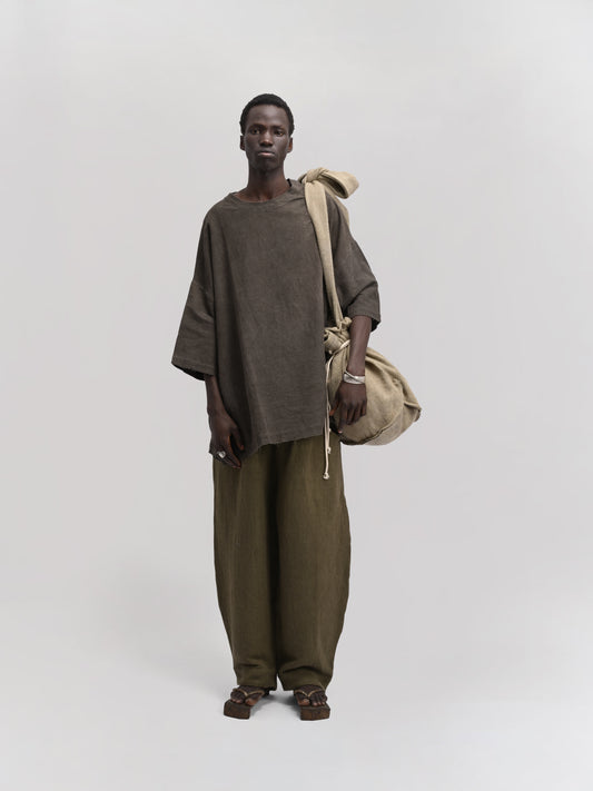 Peardrop Bag – Handwoven Yak & Sheep Wool – Light Green