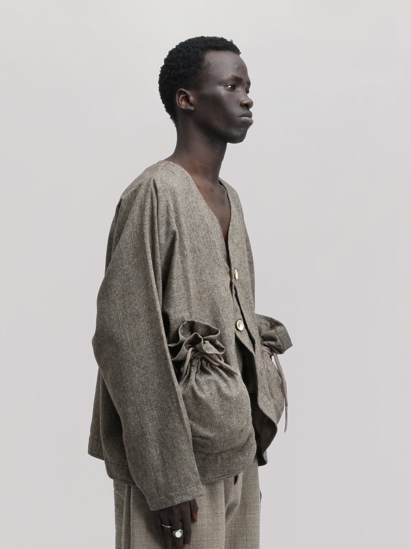 Beekeeper Jacket – Antique Herringbone – Taupe Brown