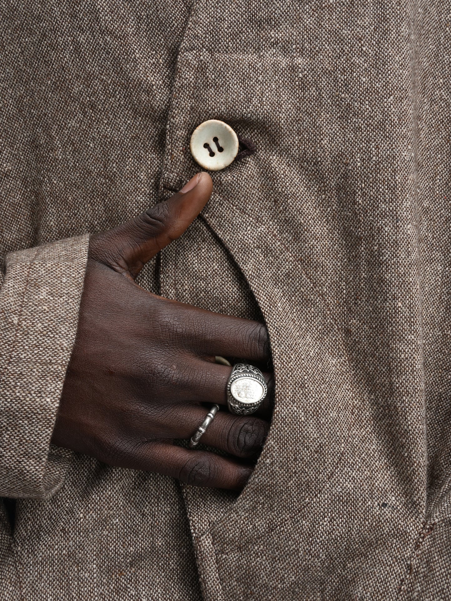 Beekeeper Jacket – Antique Herringbone – Taupe Brown