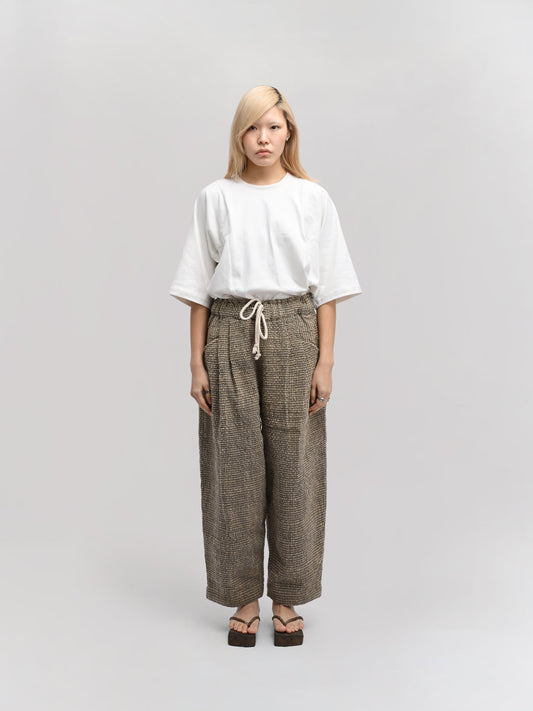Sailor Pant – Handwoven Wool Tweed – Taupe Brown