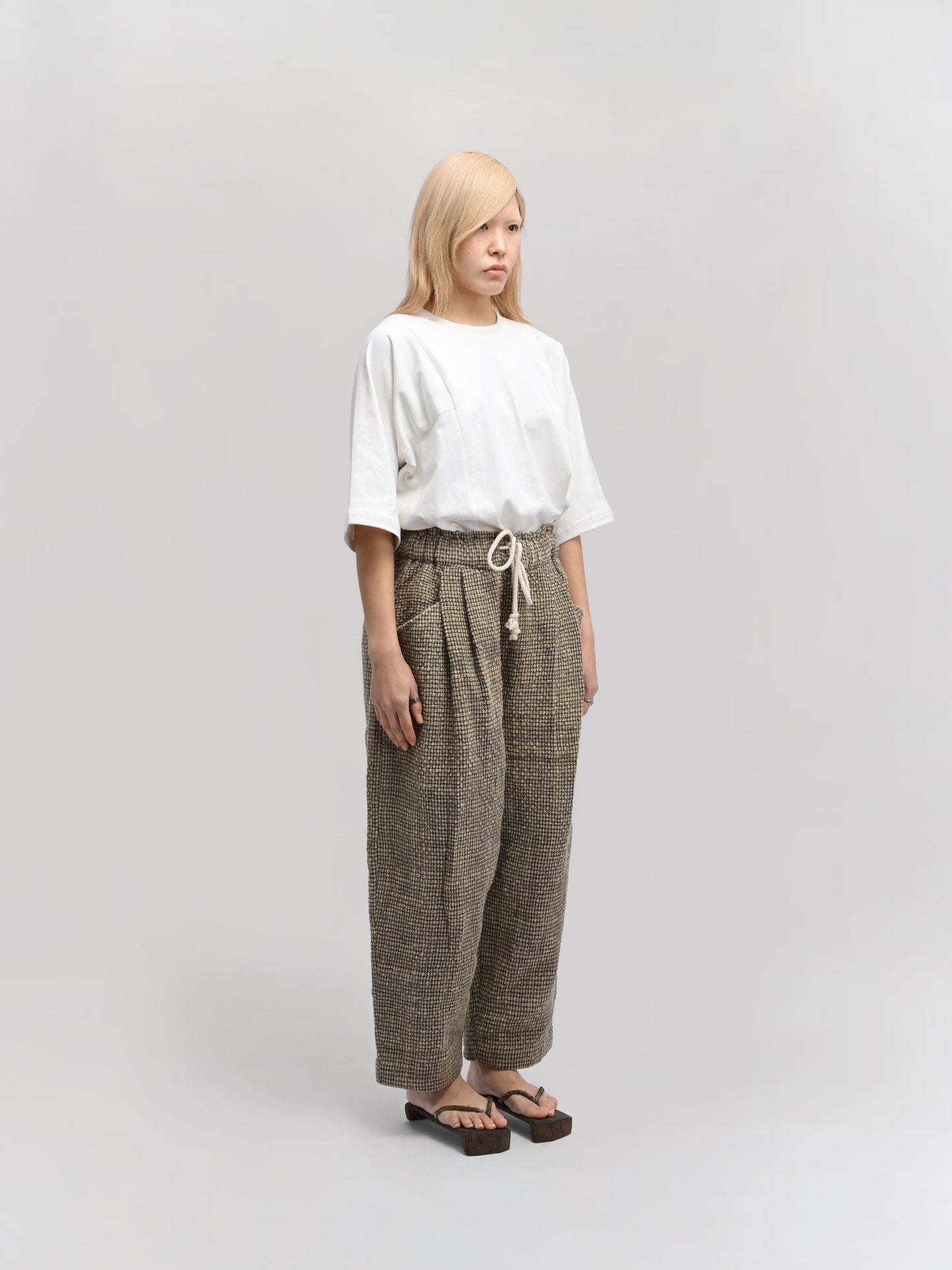 Sailor Pant – Handwoven Wool Tweed – Taupe Brown