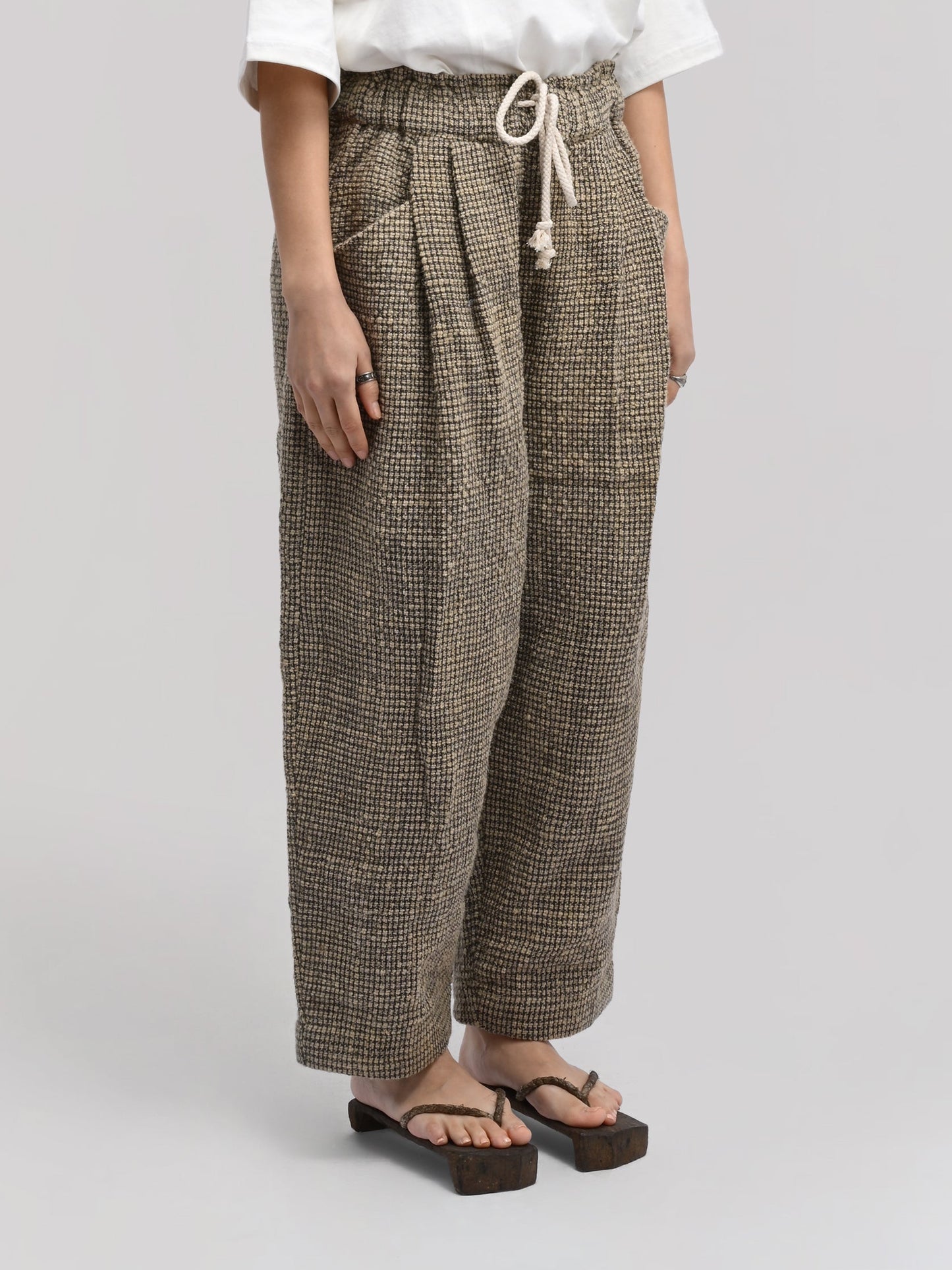 Sailor Pant – Handwoven Wool Tweed – Taupe Brown