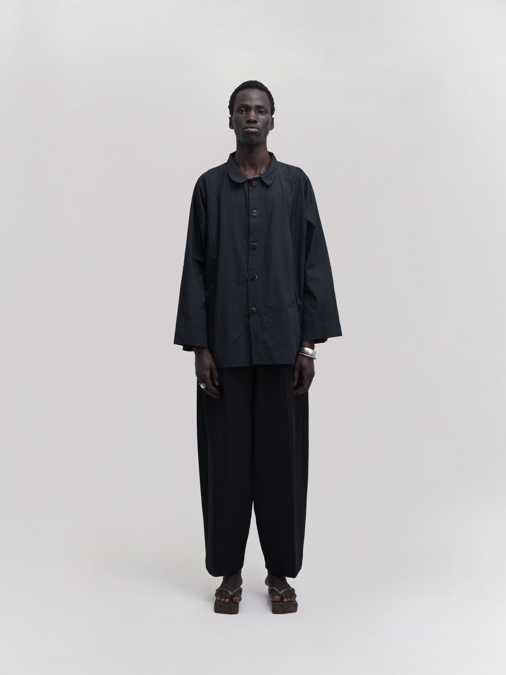 Farmer Shirt – Organic Cotton Poplin – Charcoal Black