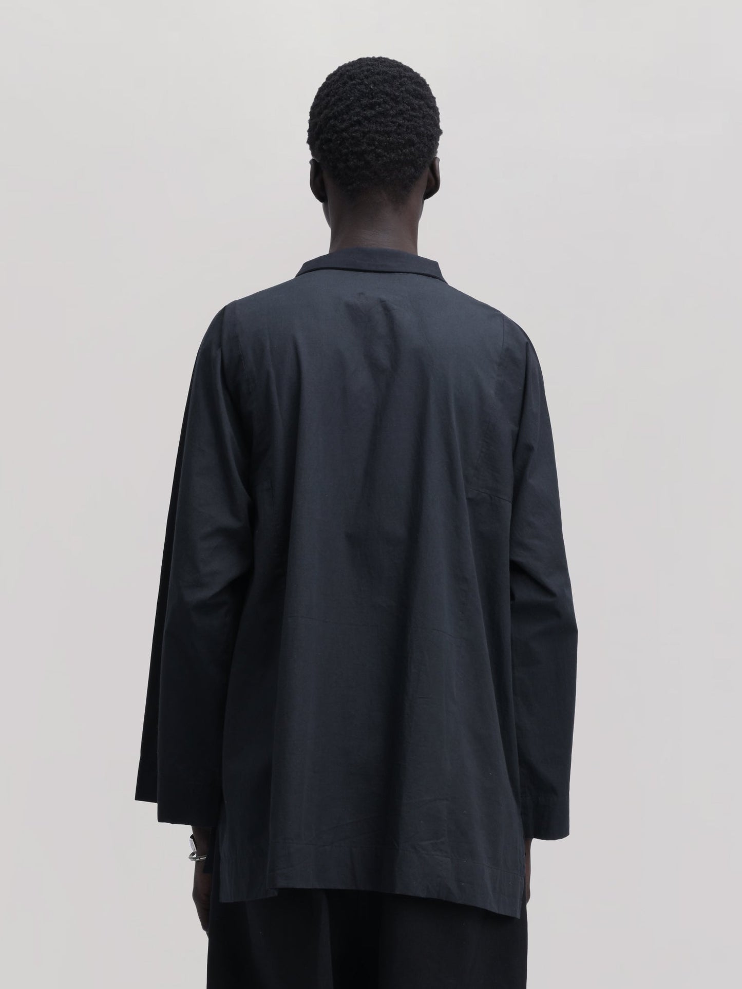 Farmer Shirt – Organic Cotton Poplin – Charcoal Black