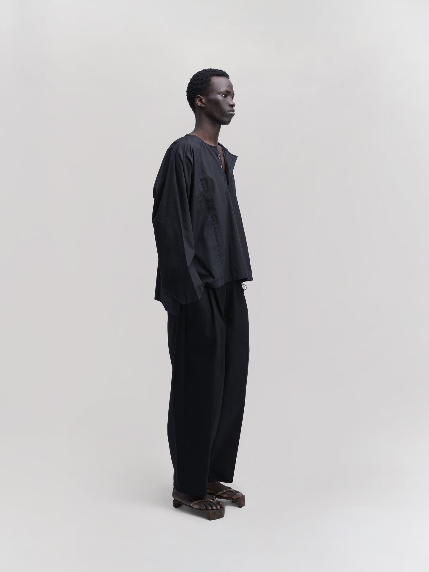 Fisherman Shirt – Organic Cotton Poplin – Black
