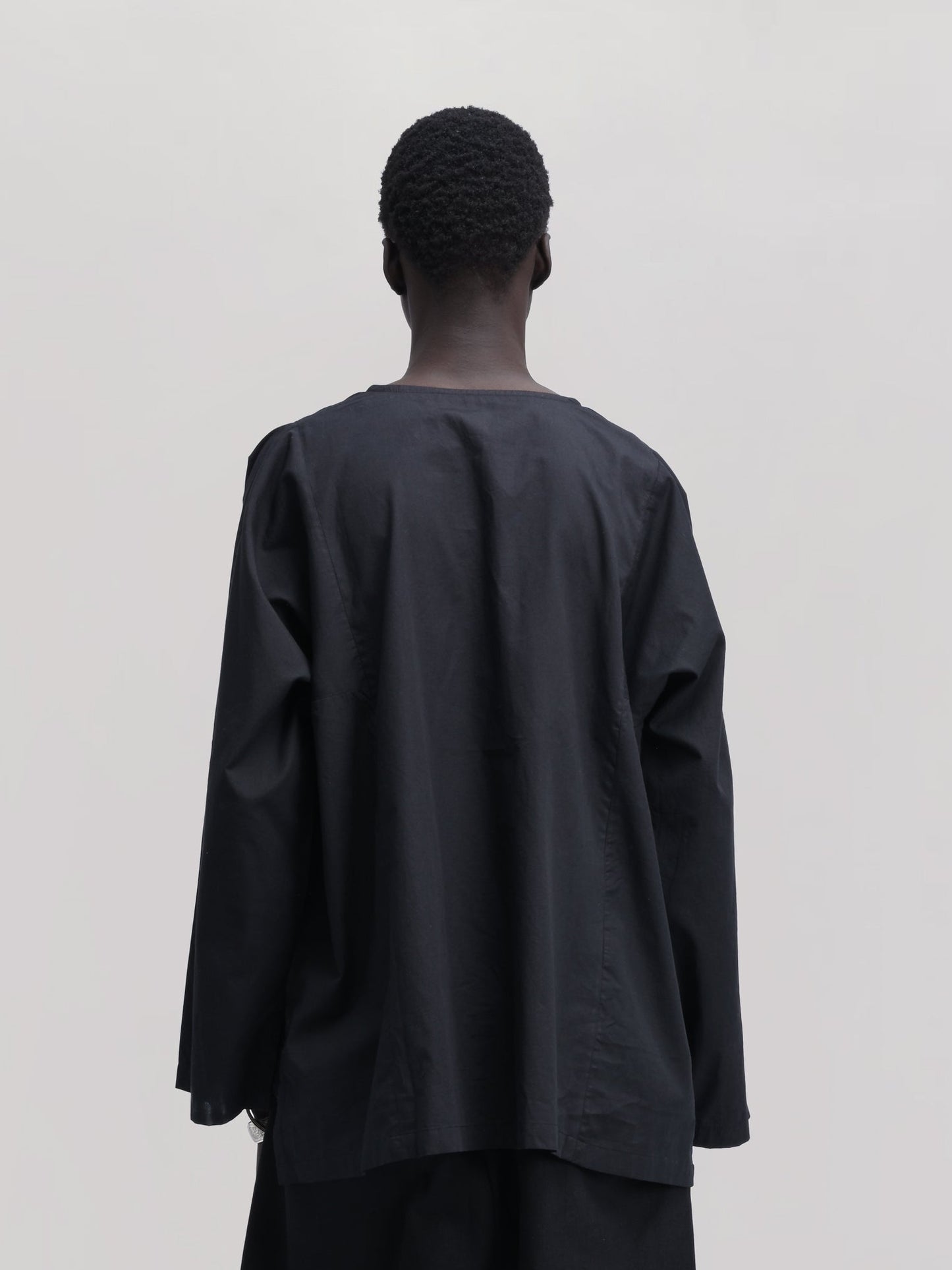 Fisherman Shirt – Organic Cotton Poplin – Black
