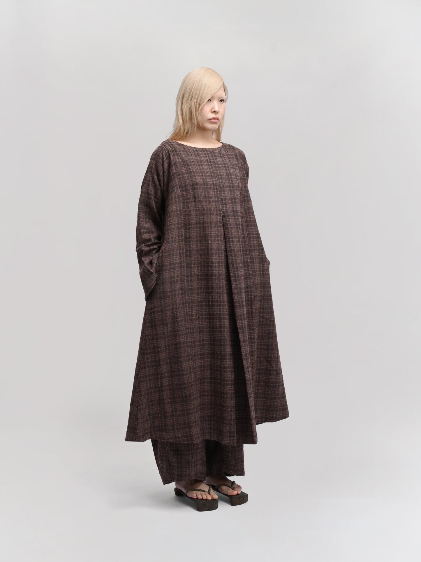 Sailor Dress – Handwoven Sheep Wool – Brown