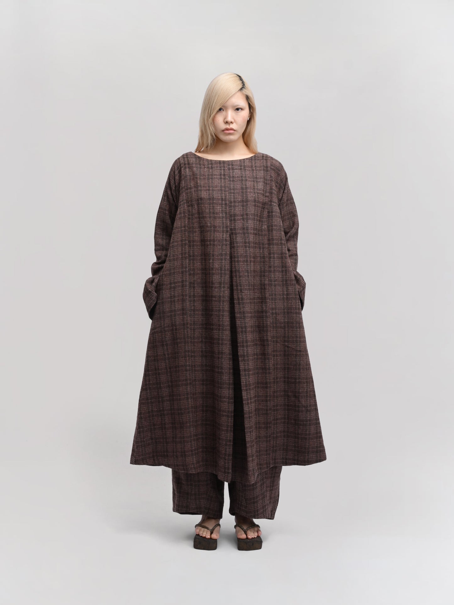 Sailor Dress – Handwoven Sheep Wool – Brown