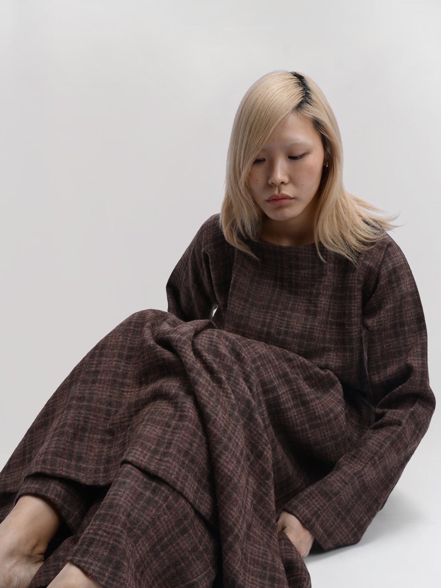 Sailor Dress – Handwoven Sheep Wool – Brown