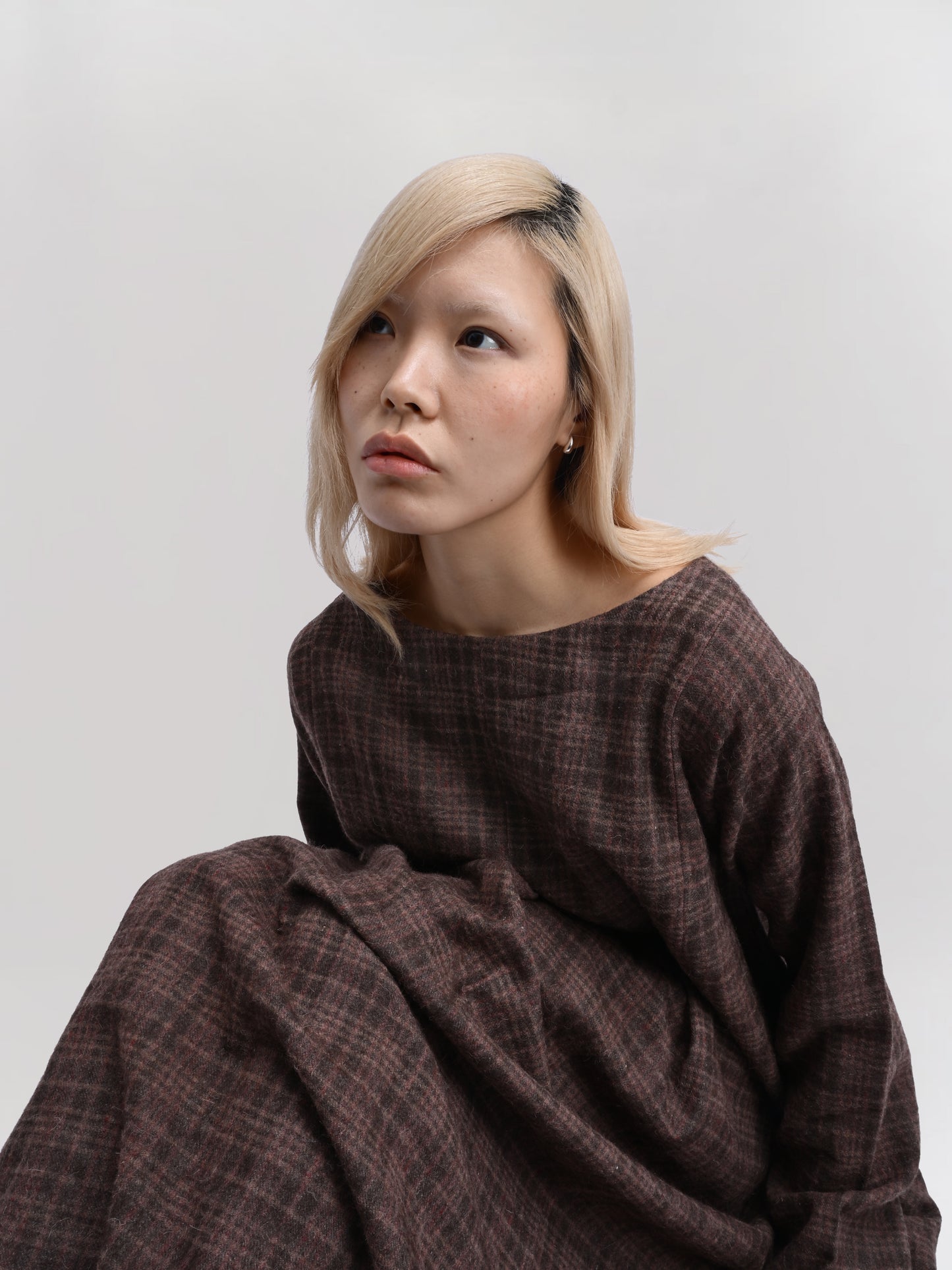 Sailor Dress – Handwoven Sheep Wool – Brown