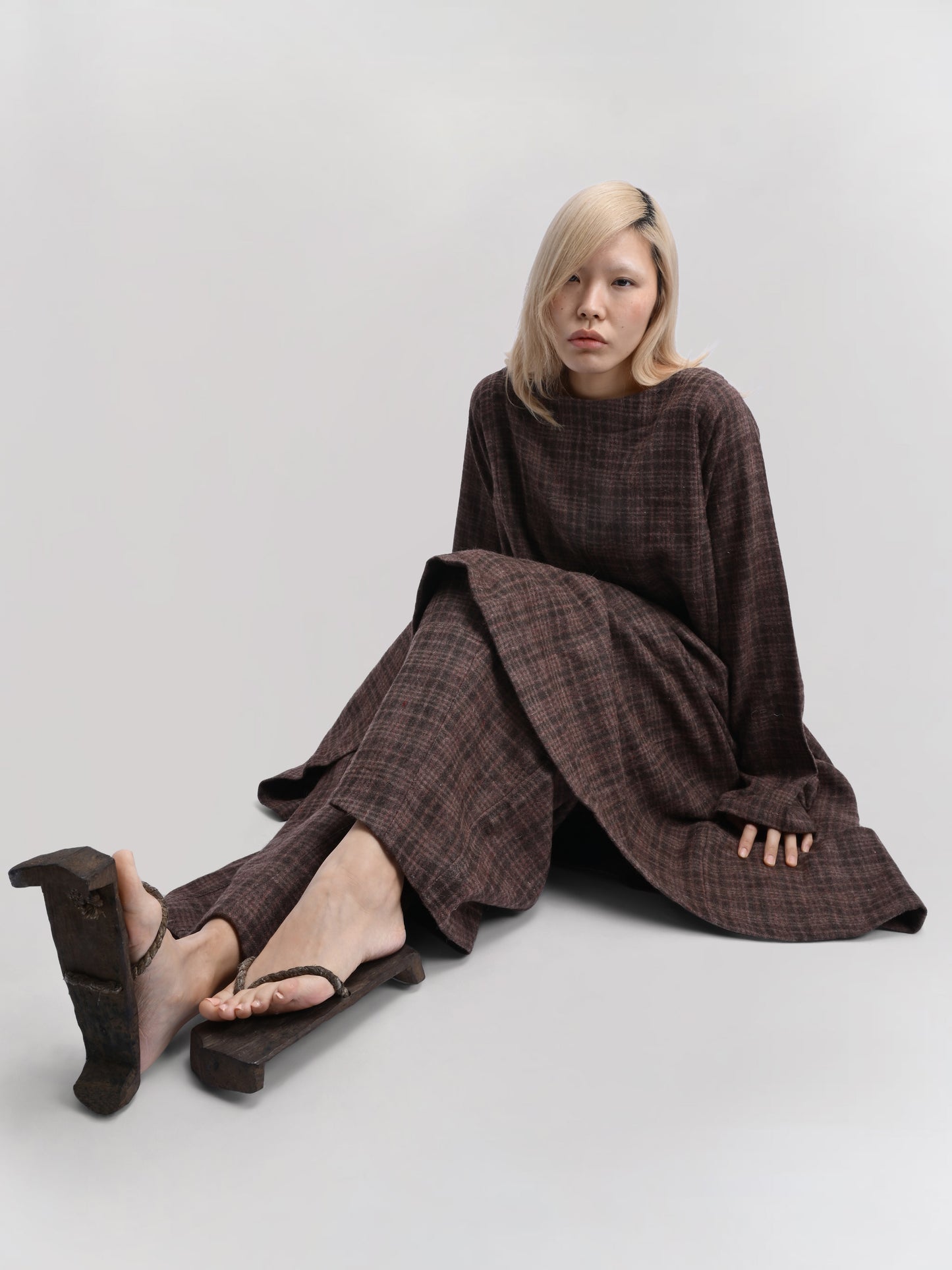 Sailor Dress – Handwoven Sheep Wool – Brown