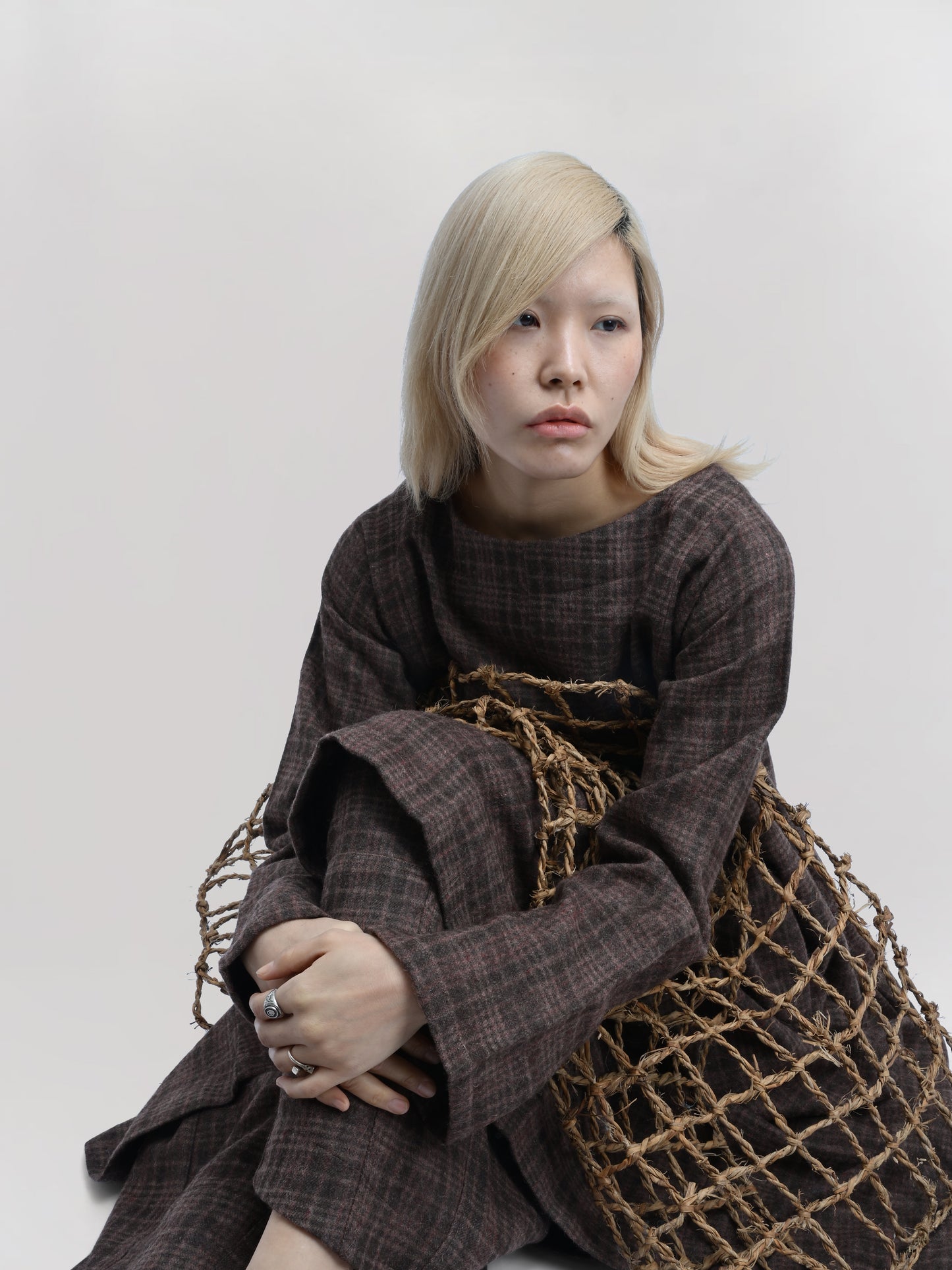 Sailor Dress – Handwoven Sheep Wool – Brown