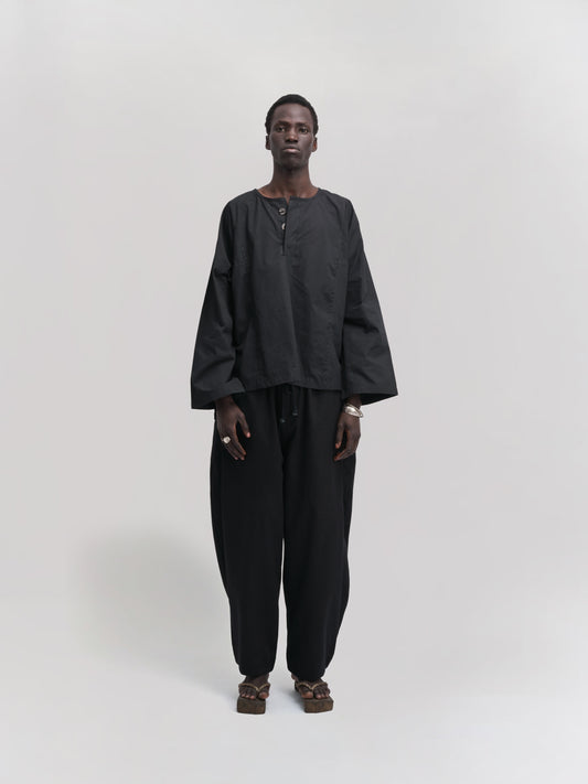 Fisherman Shirt – Organic Cotton Poplin – Black