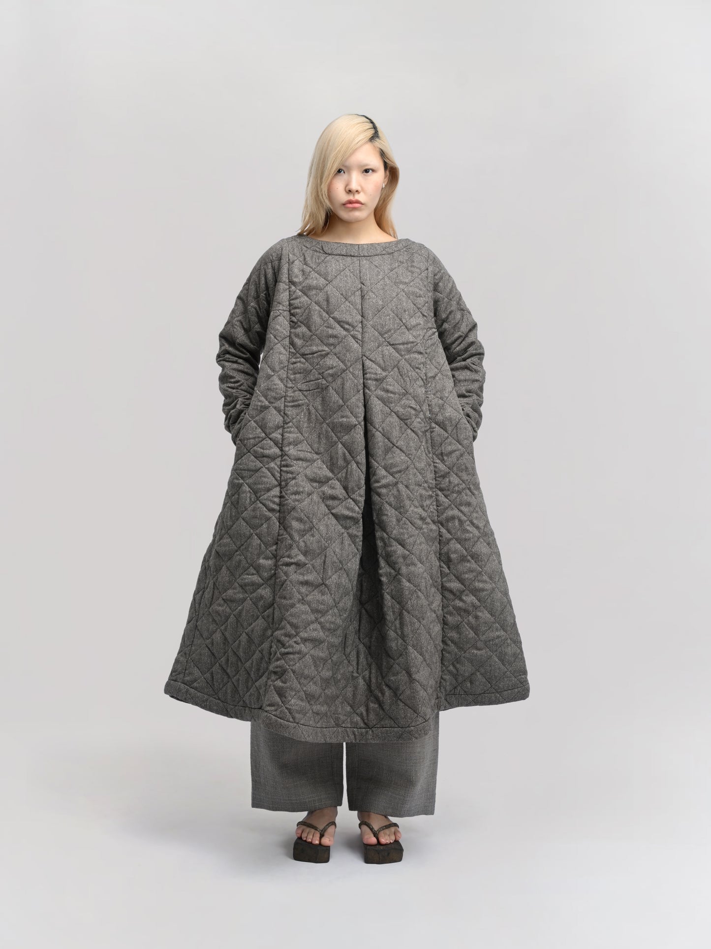 Sailor Dress – Antique Japanese Wool – Warm Gray