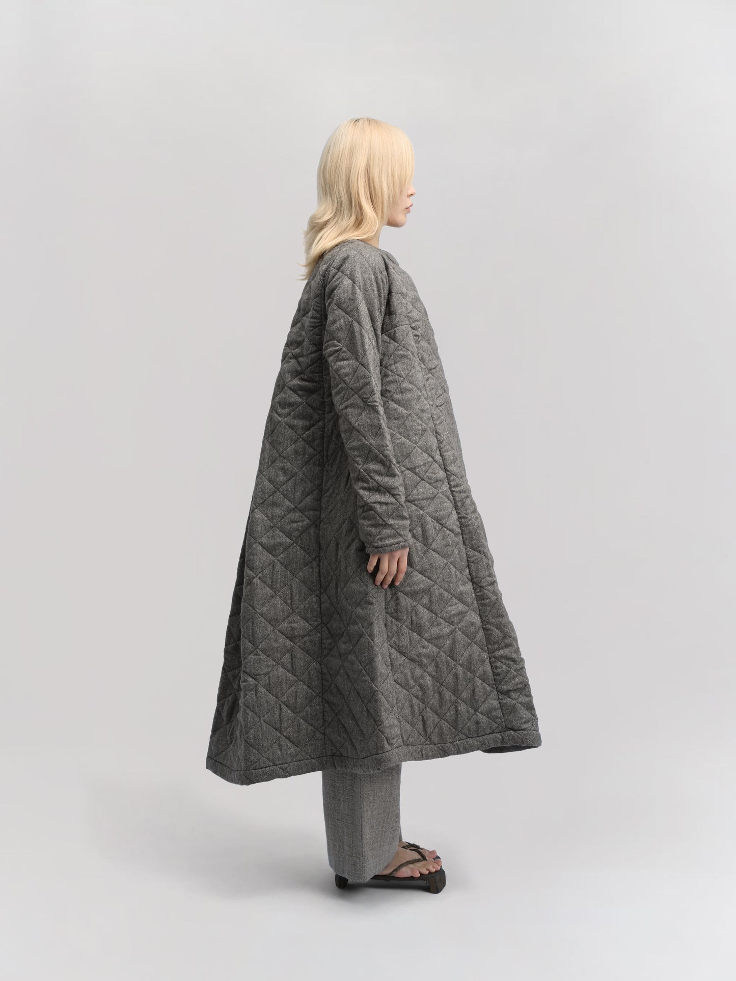 Sailor Dress – Antique Japanese Wool – Warm Gray