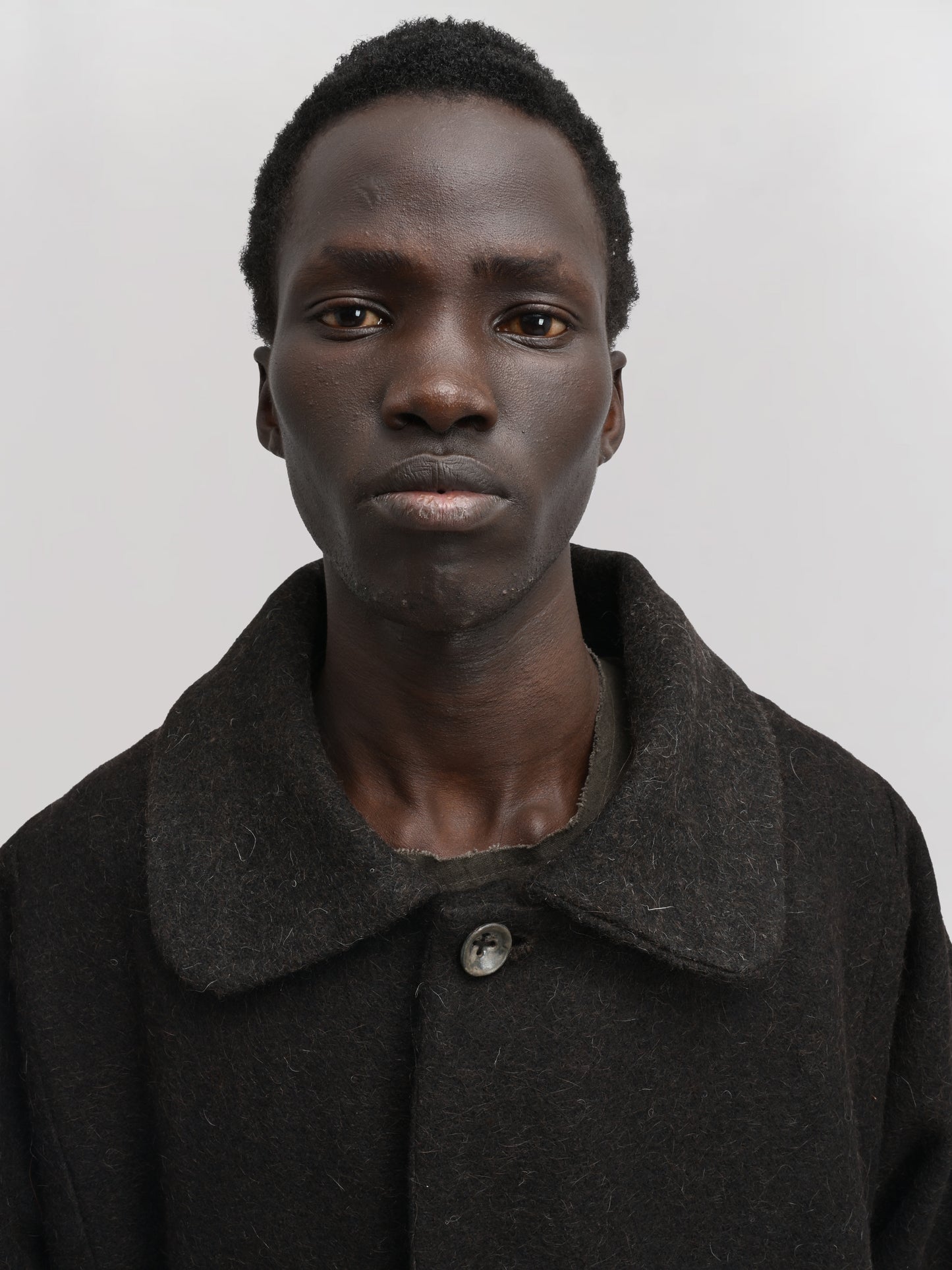 Farmer Coat – Handwoven Yak Wool – Dark Chocolate