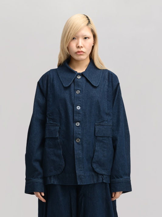 Farmer Jacket – Stonewashed Kojima Denim – Blue