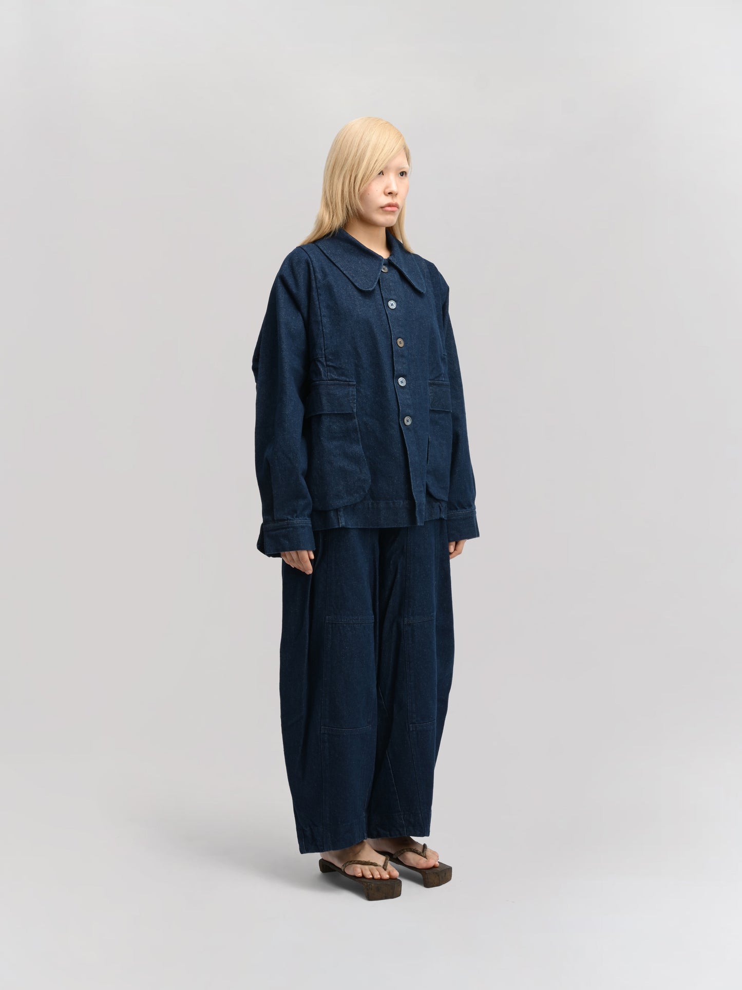 Farmer Jacket – Stonewashed Kojima Denim – Blue